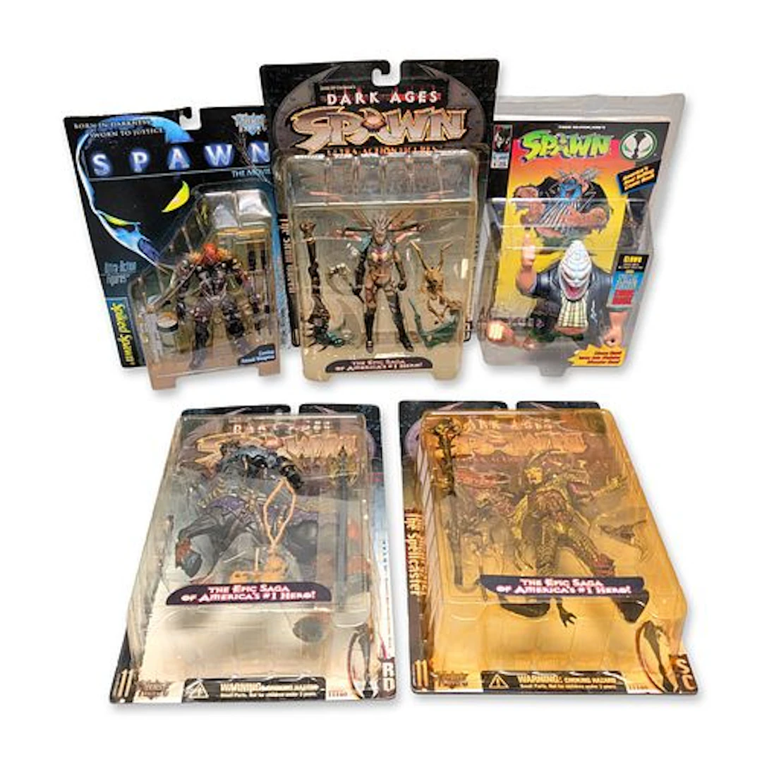 Collection of McFarlane Toys Spawn Plastic Action Figurines