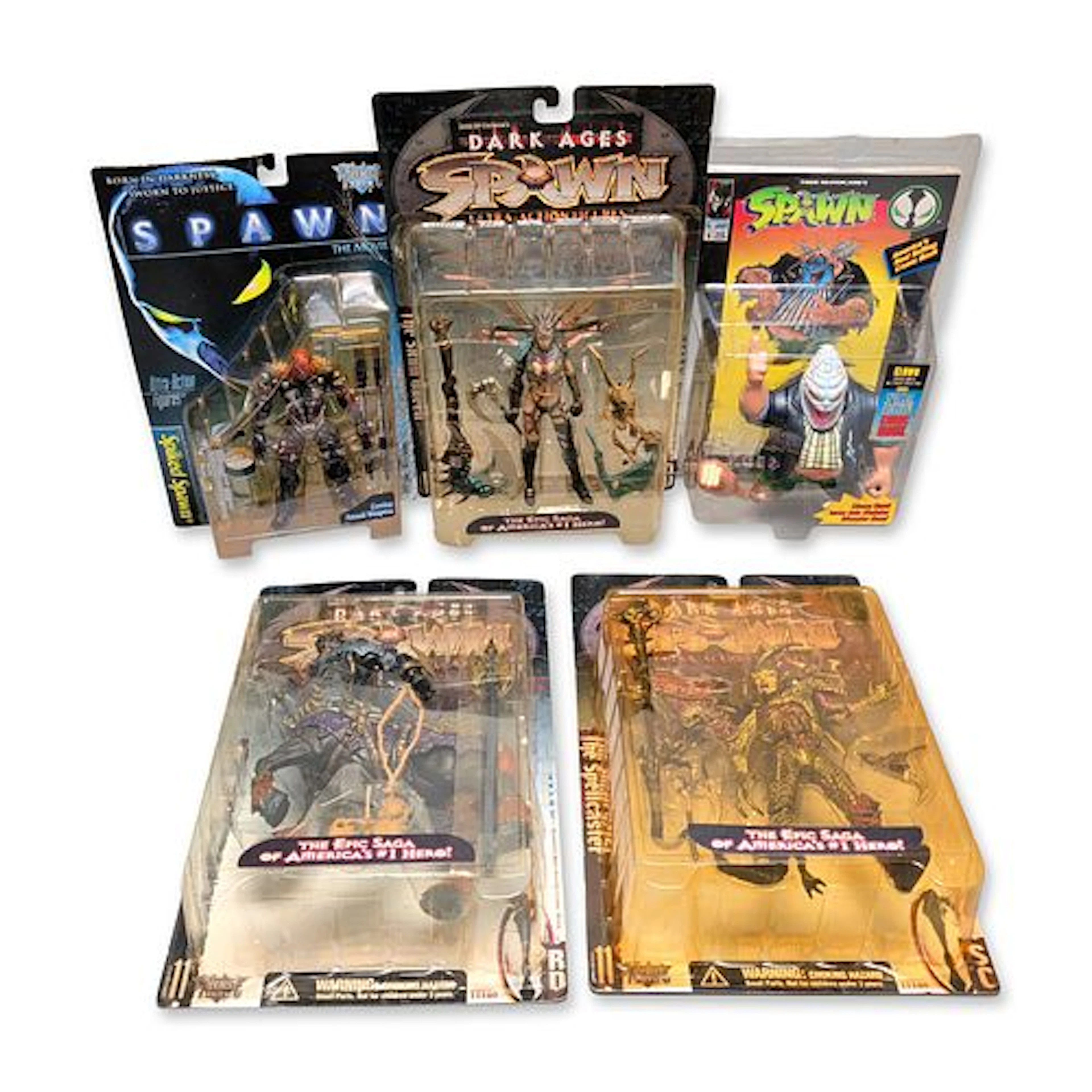 Collection of McFarlane Toys Spawn Plastic Action Figurines