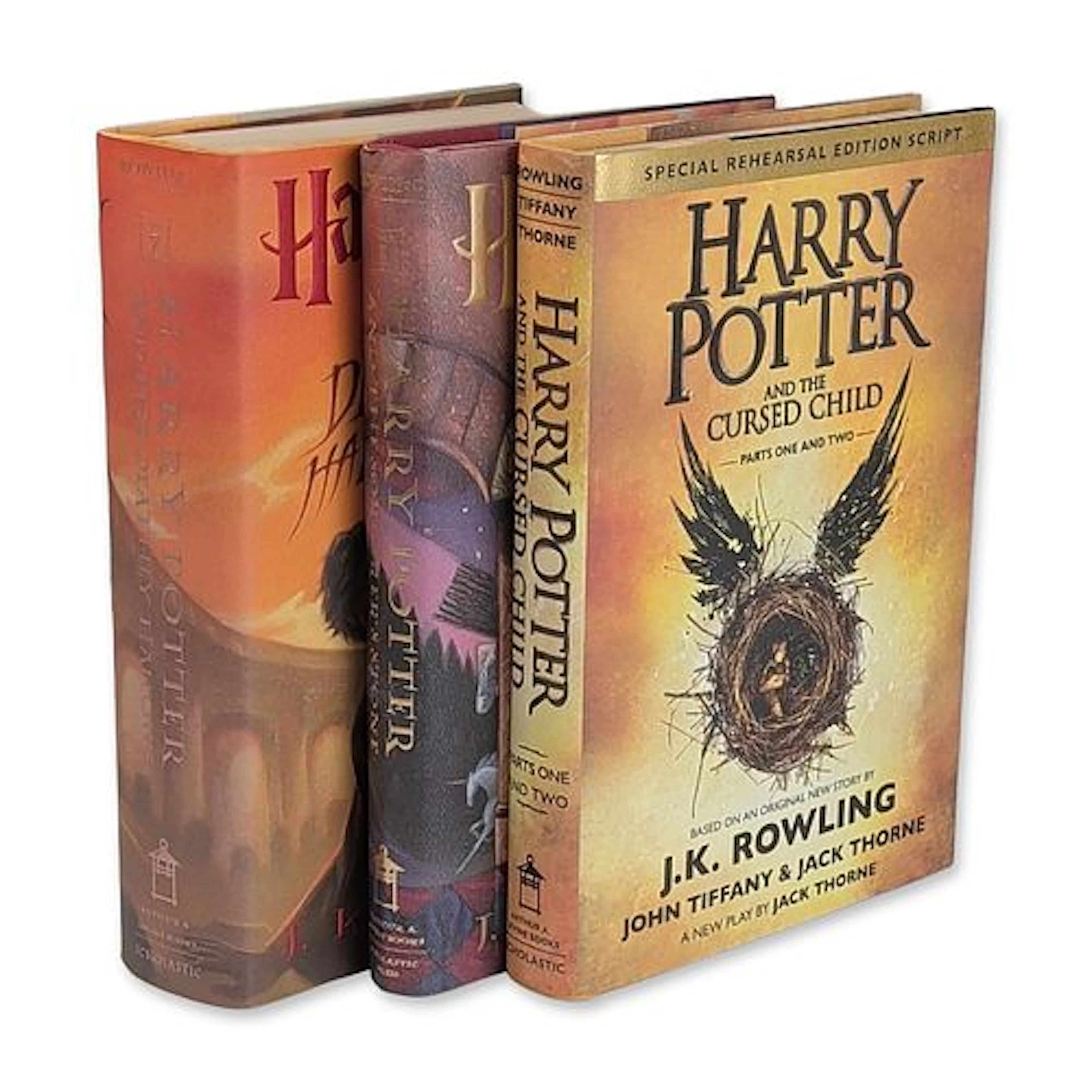 3pc J.K. Rowling Harry Potter Hardcover Books