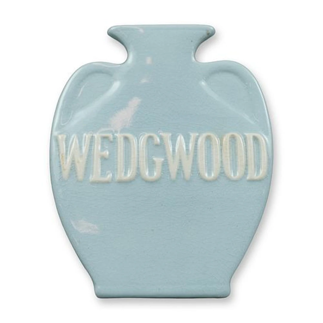 Wedgwood Blue Glazed Earthenware Advertising Display Plaque