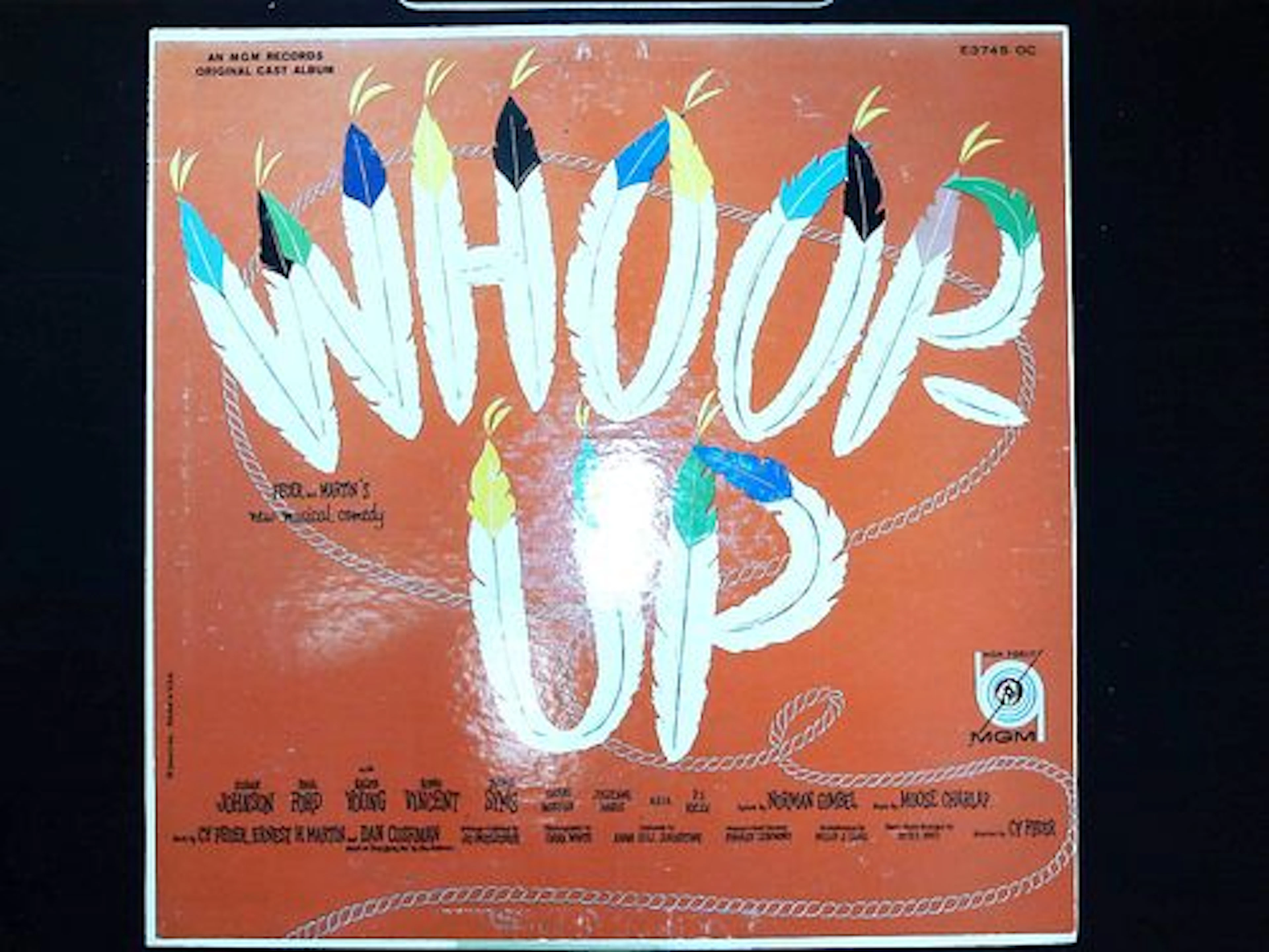 Whoop-Up Original Broadway Cast Recording Vinyl LP Jacket MGM Records E3745 OC