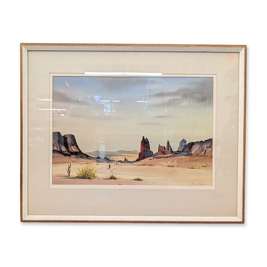 Floyd D. Hopper (American, 1909-1984) Watercolor on Paper, Southwestern