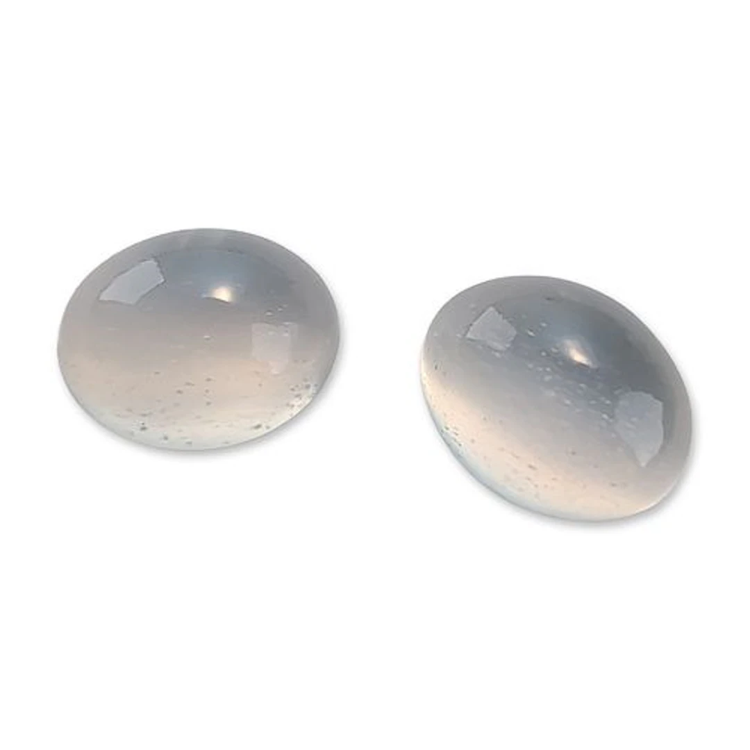Pair of Oval Cabochon Moonstone Gemstones