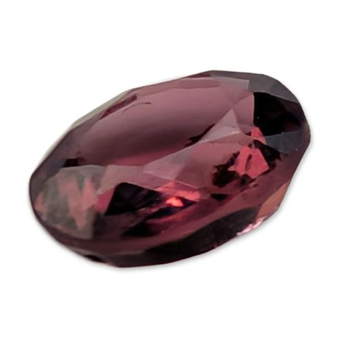 Oval Faceted Purplish Red Spinel Gemstone