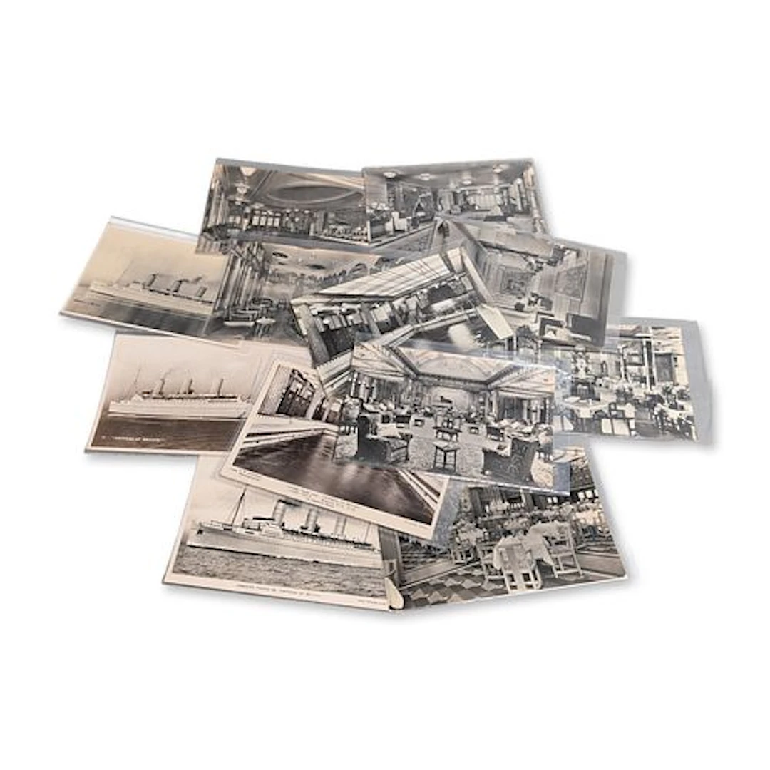12pc Canadian Pacific liner SS Empress of Britain Postcards