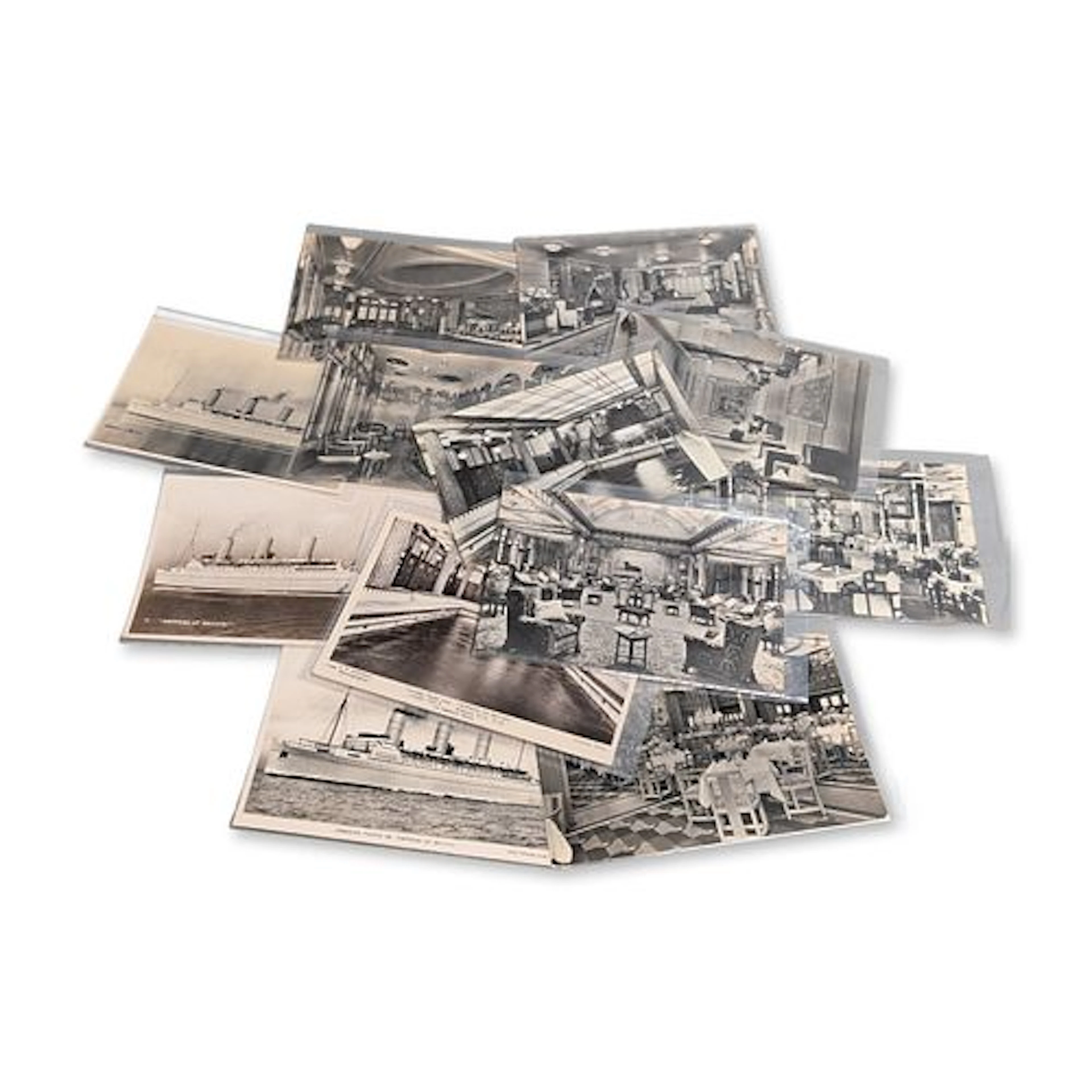 12pc Canadian Pacific liner SS Empress of Britain Postcards