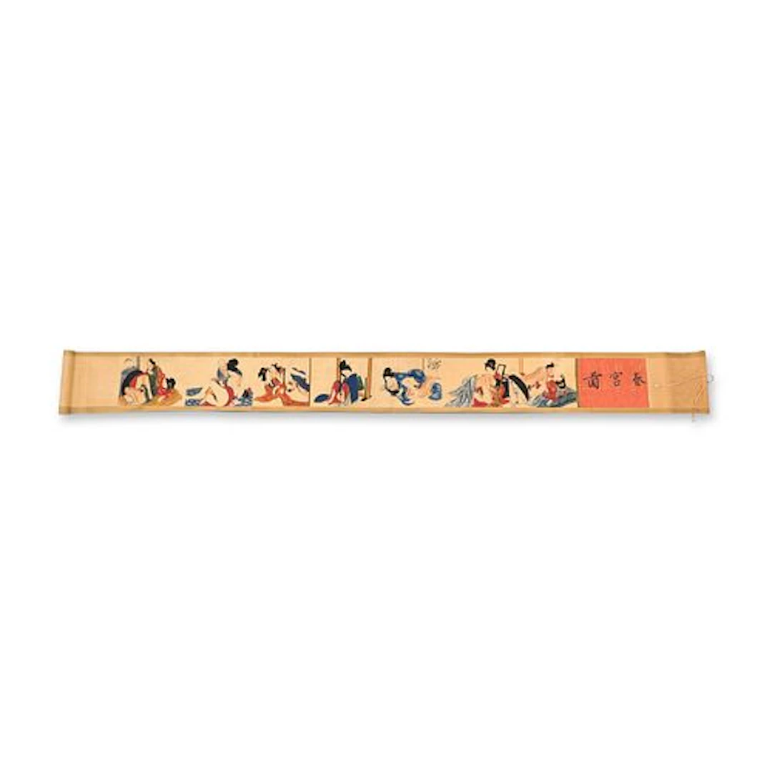 Japanese Shunga Erotic Handscroll on Paper