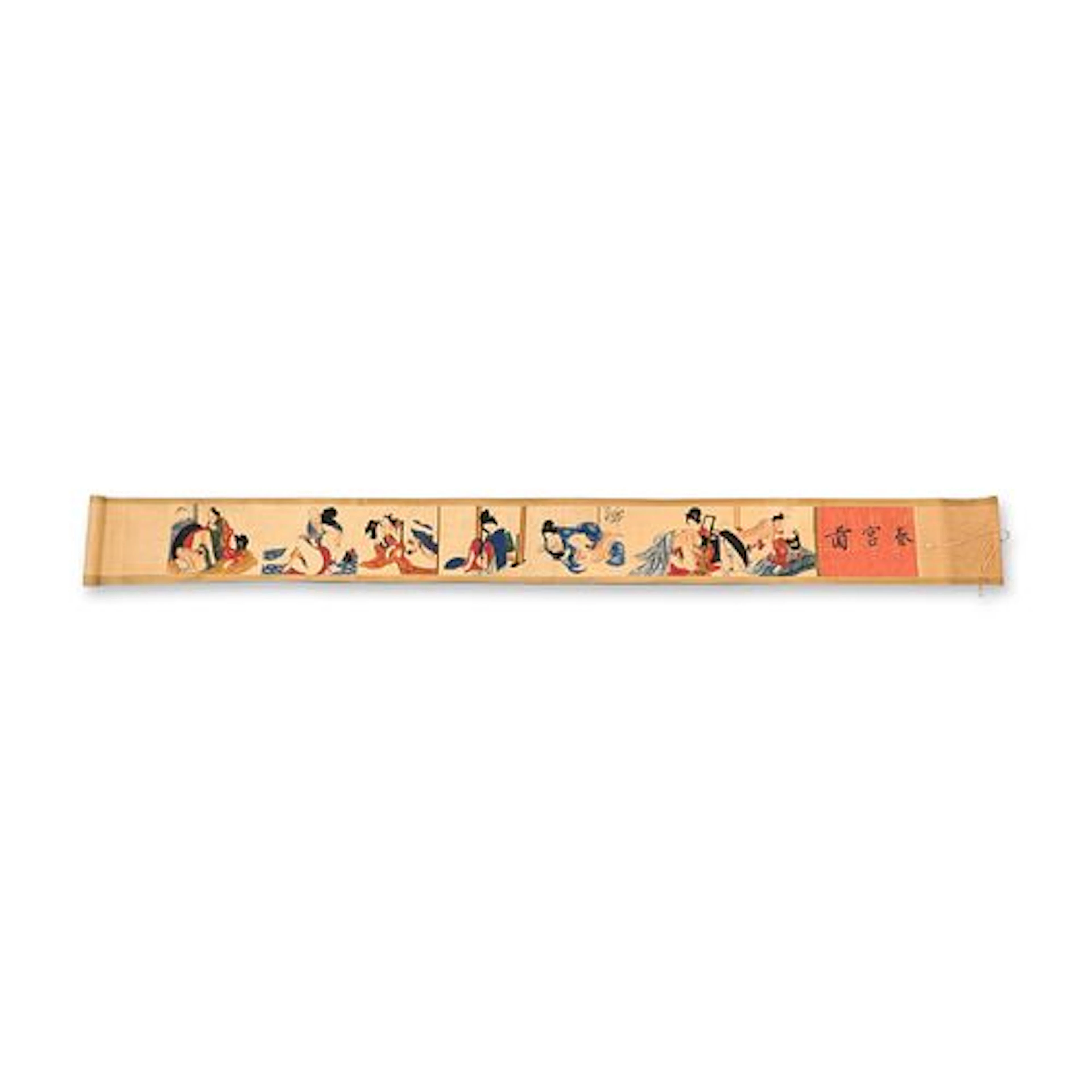 Japanese Shunga Erotic Handscroll on Paper