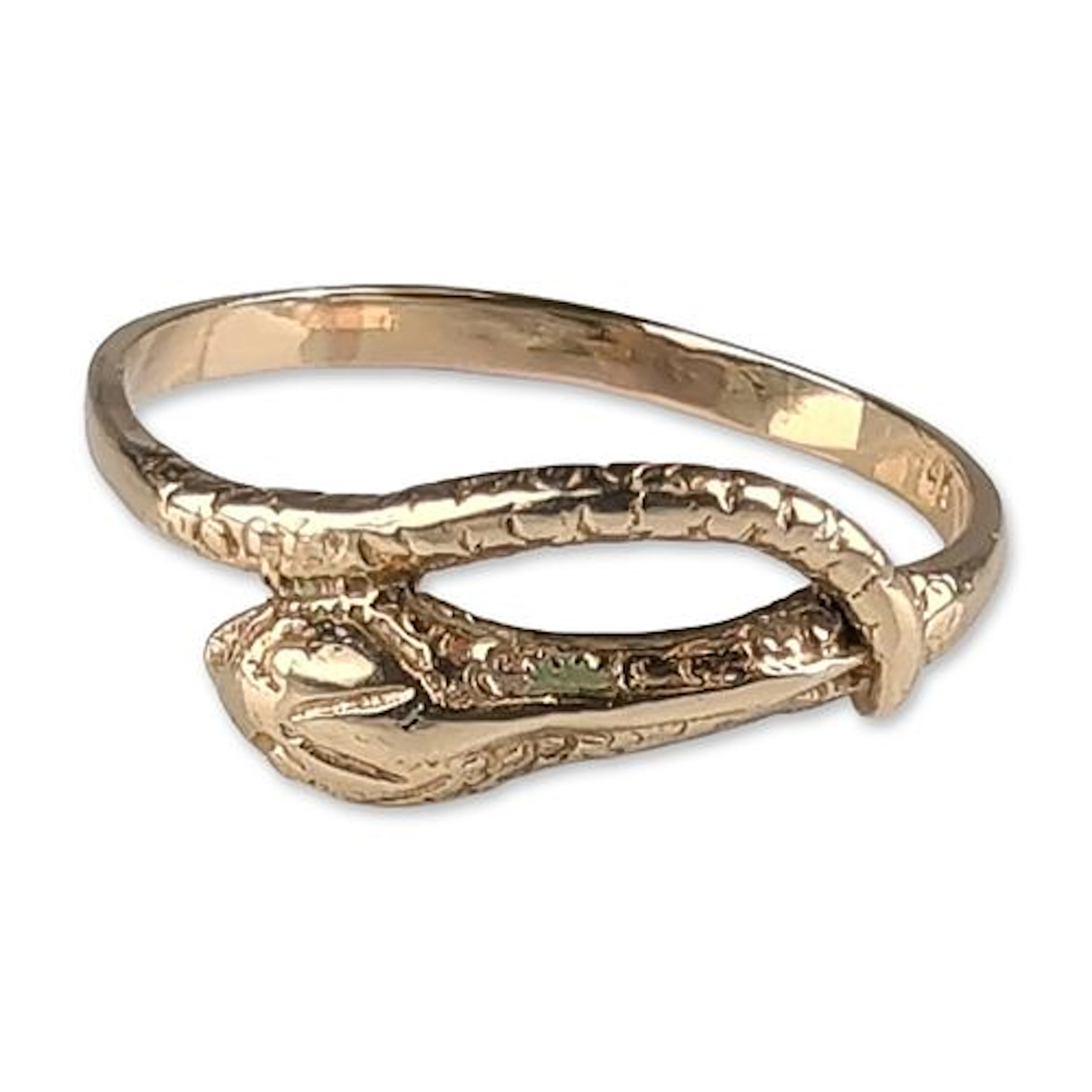 14K Yellow Gold Serpent Bypass Ring