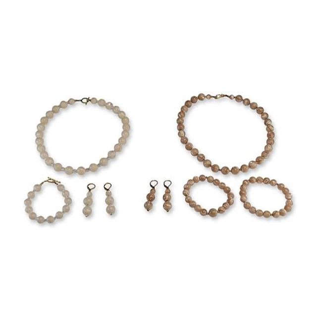7pc Collection of Mother of Pearl Bead Costume Jewelry
