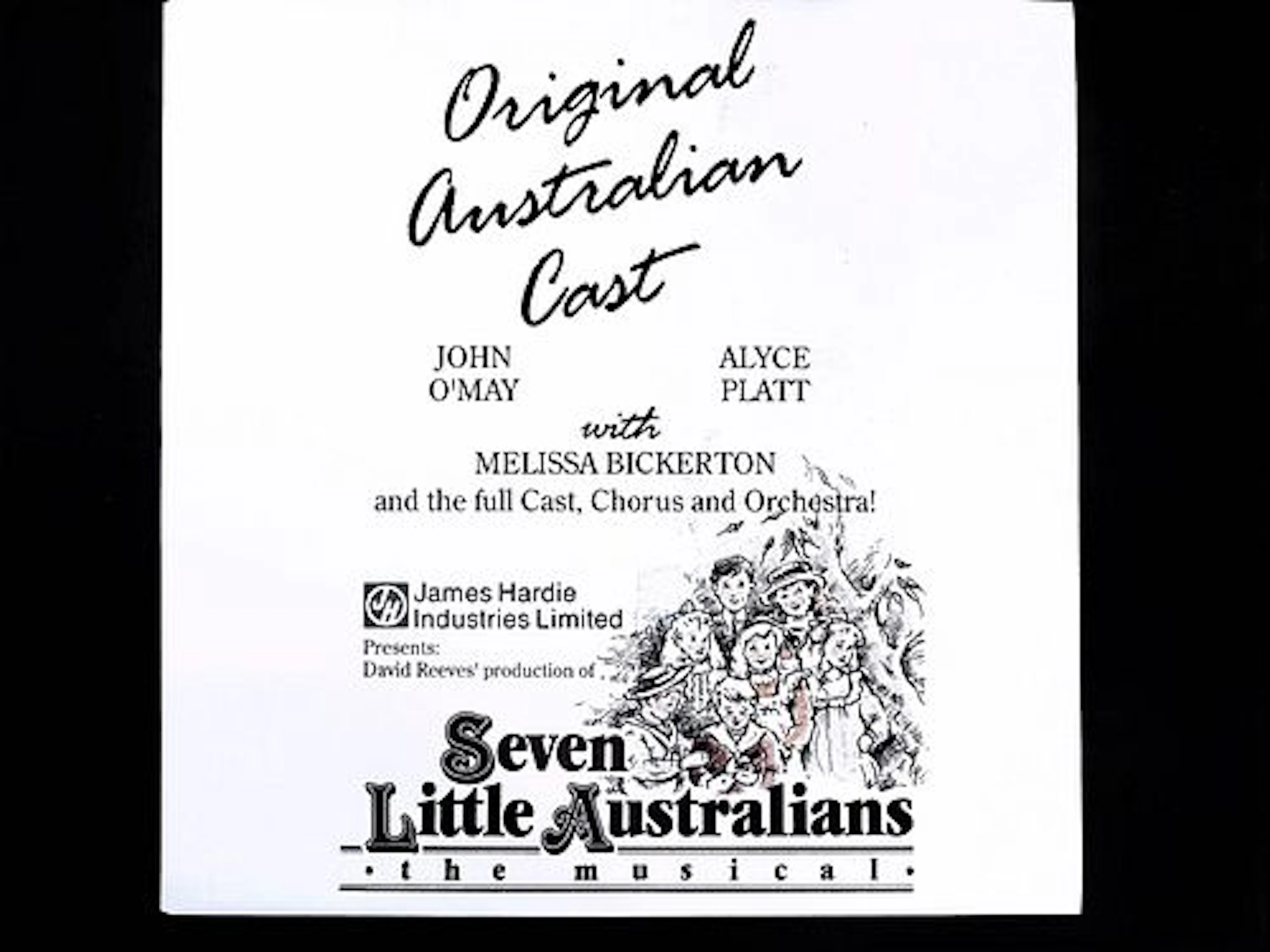 Seven Little Australians The Musical Original Australian Cast LP Vinyl 1989
