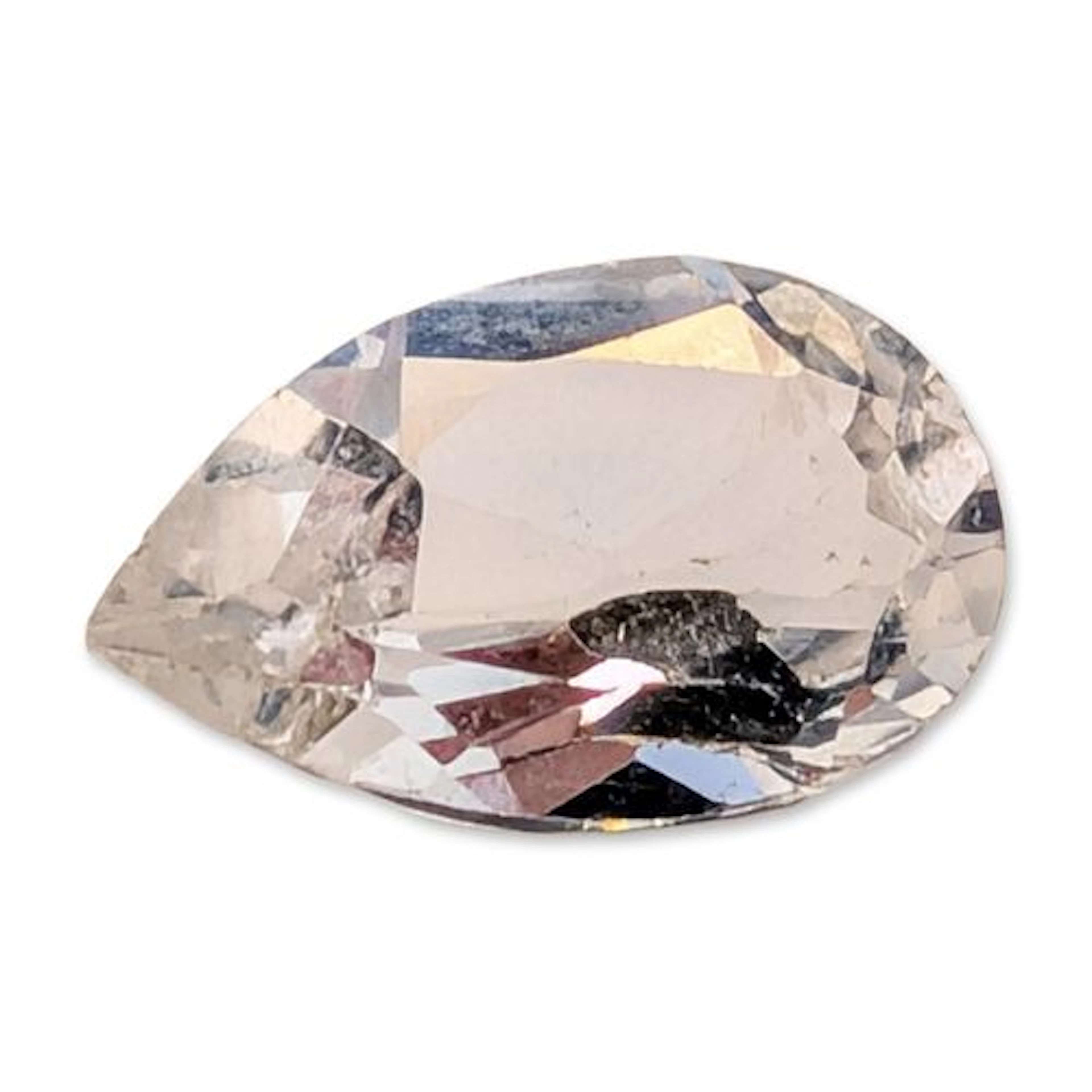 Pear Cut Faceted White Topaz Loose Gemstone