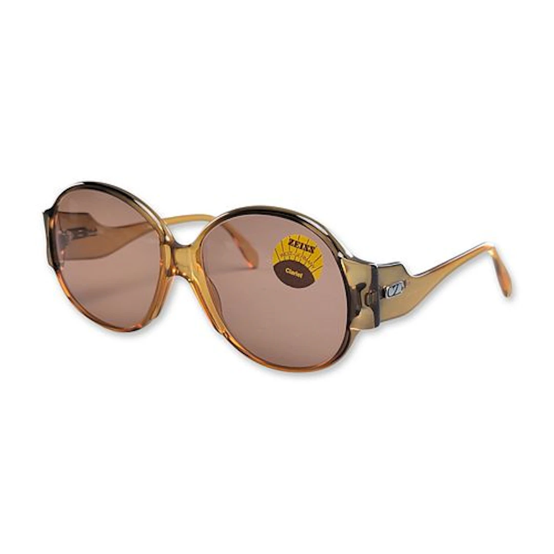 Zeiss Marwitz West Germany Oversized Amber Acetate Sunglasses