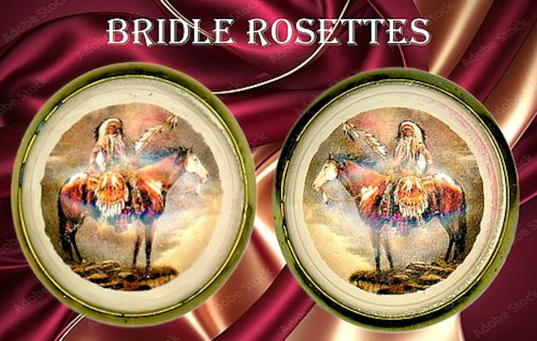 A SMALL SELECTION OF BRIDLE ROSETTES
