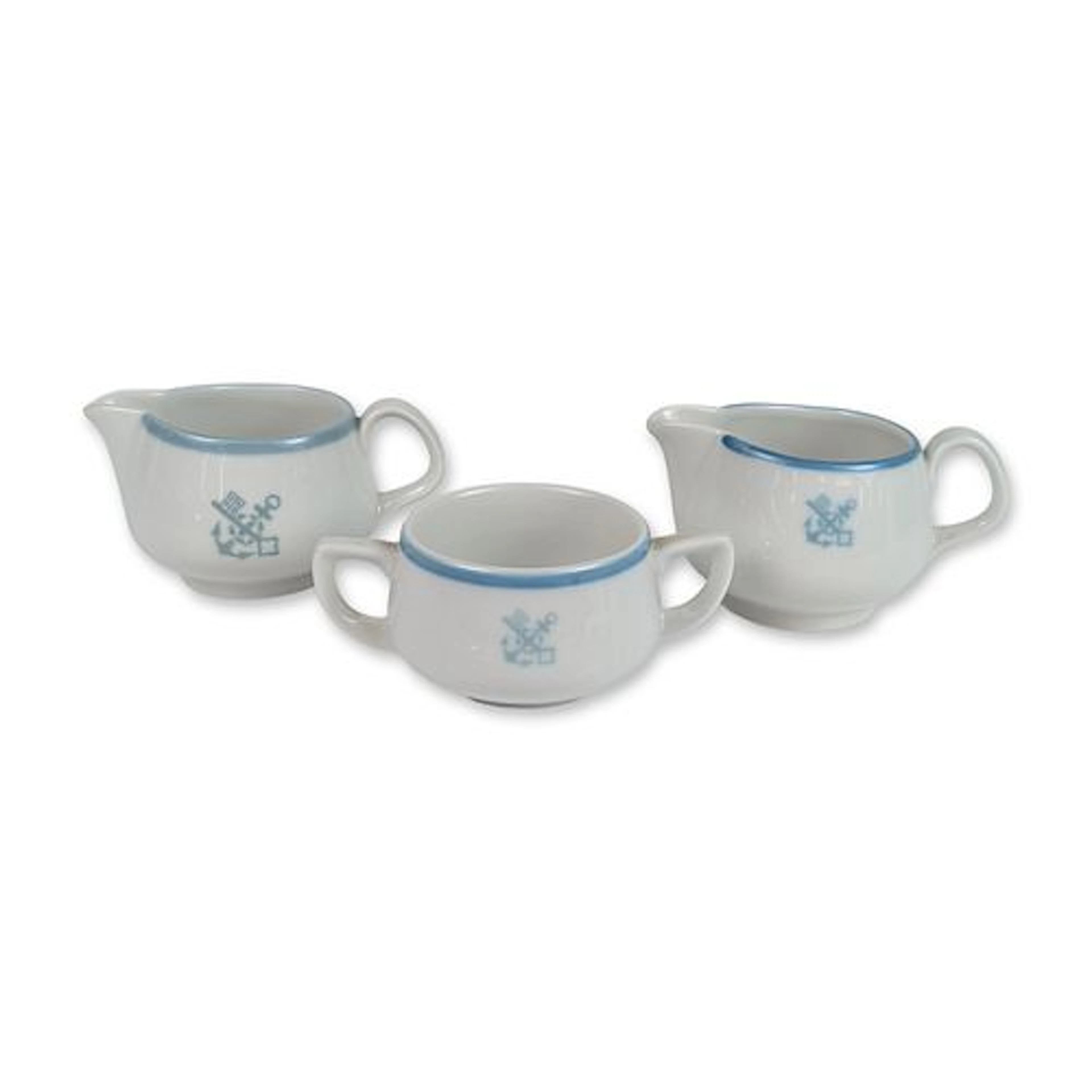 3pc Rosenthal for Norddeutscher Lloyd Ocean Liner Miniature Tableware Grouping