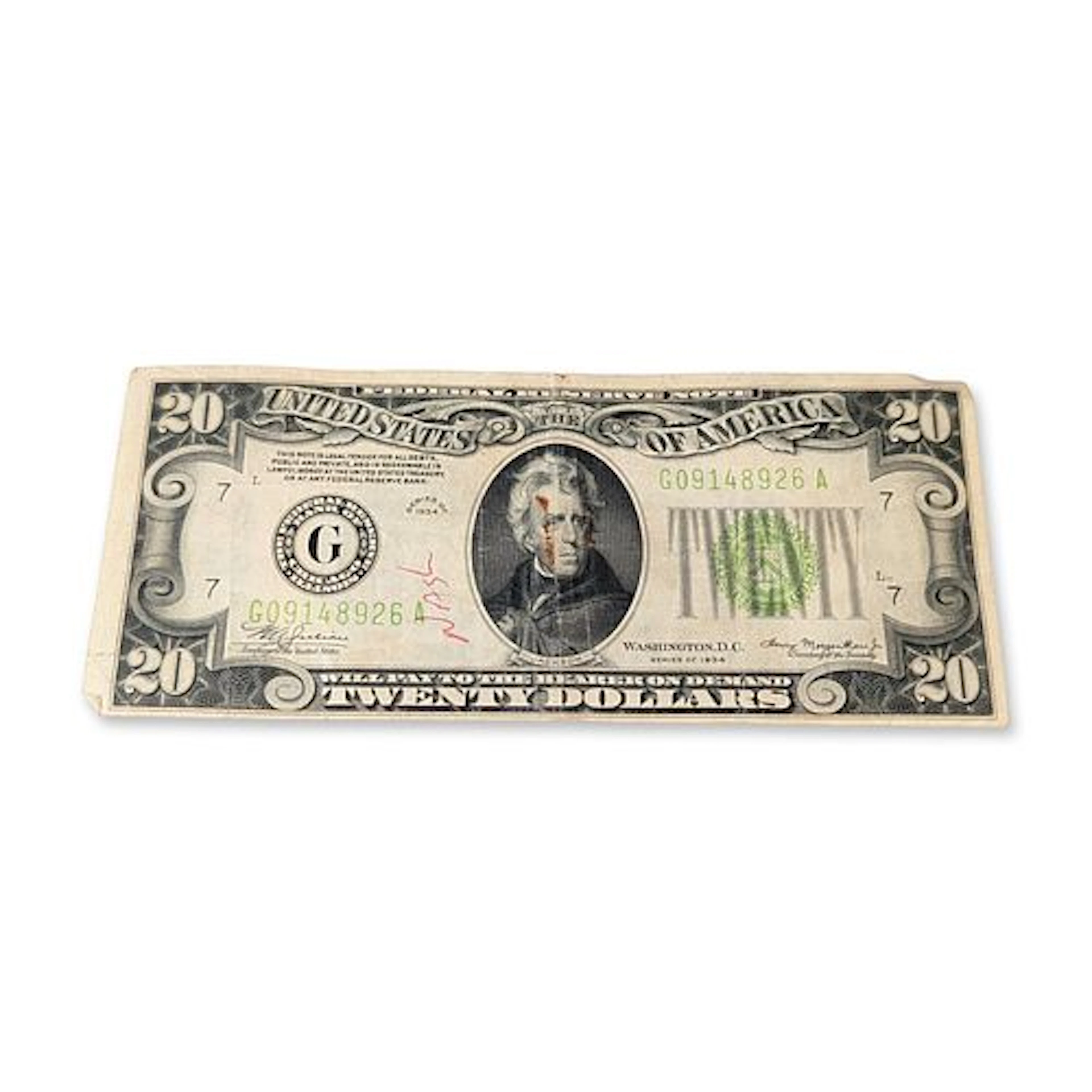 1934 US Twenty-Dollar Federal Reserve Note Green Seal