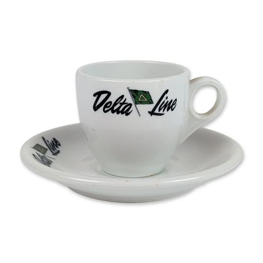 2pc Shenango China Delta Line Demitasse Cup and Saucer