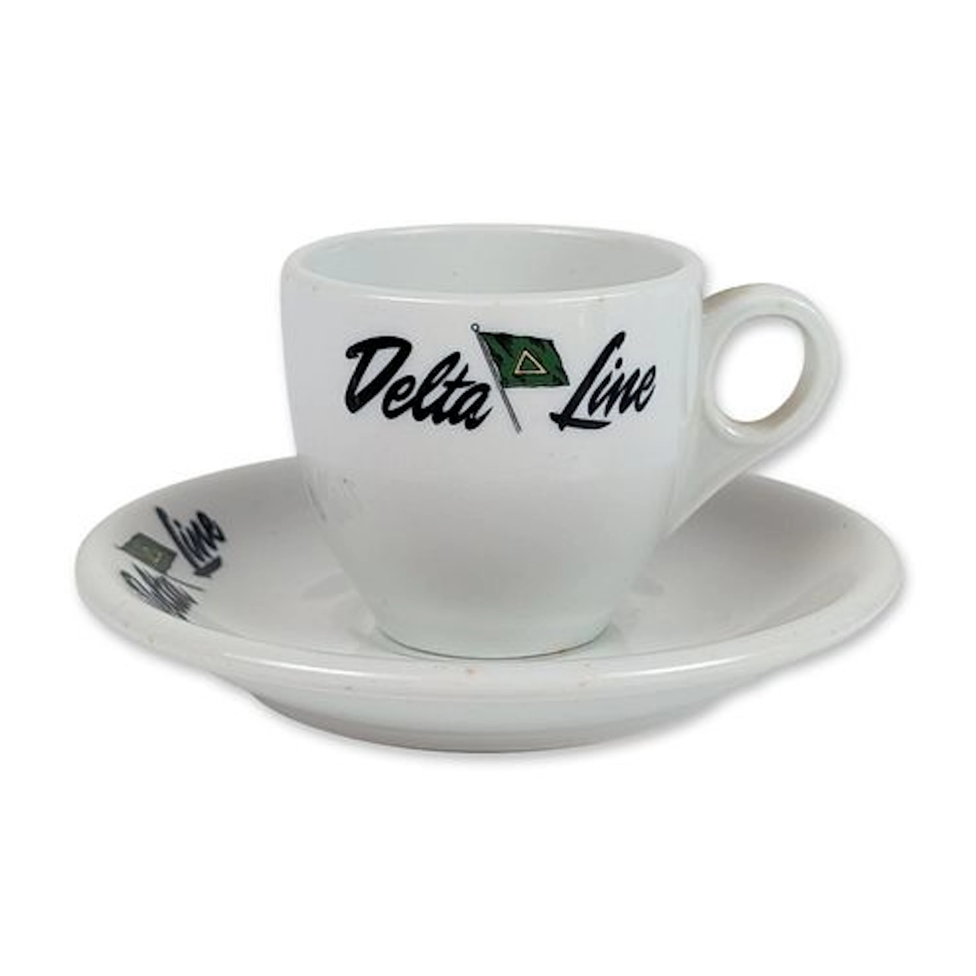 2pc Shenango China Delta Line Demitasse Cup and Saucer