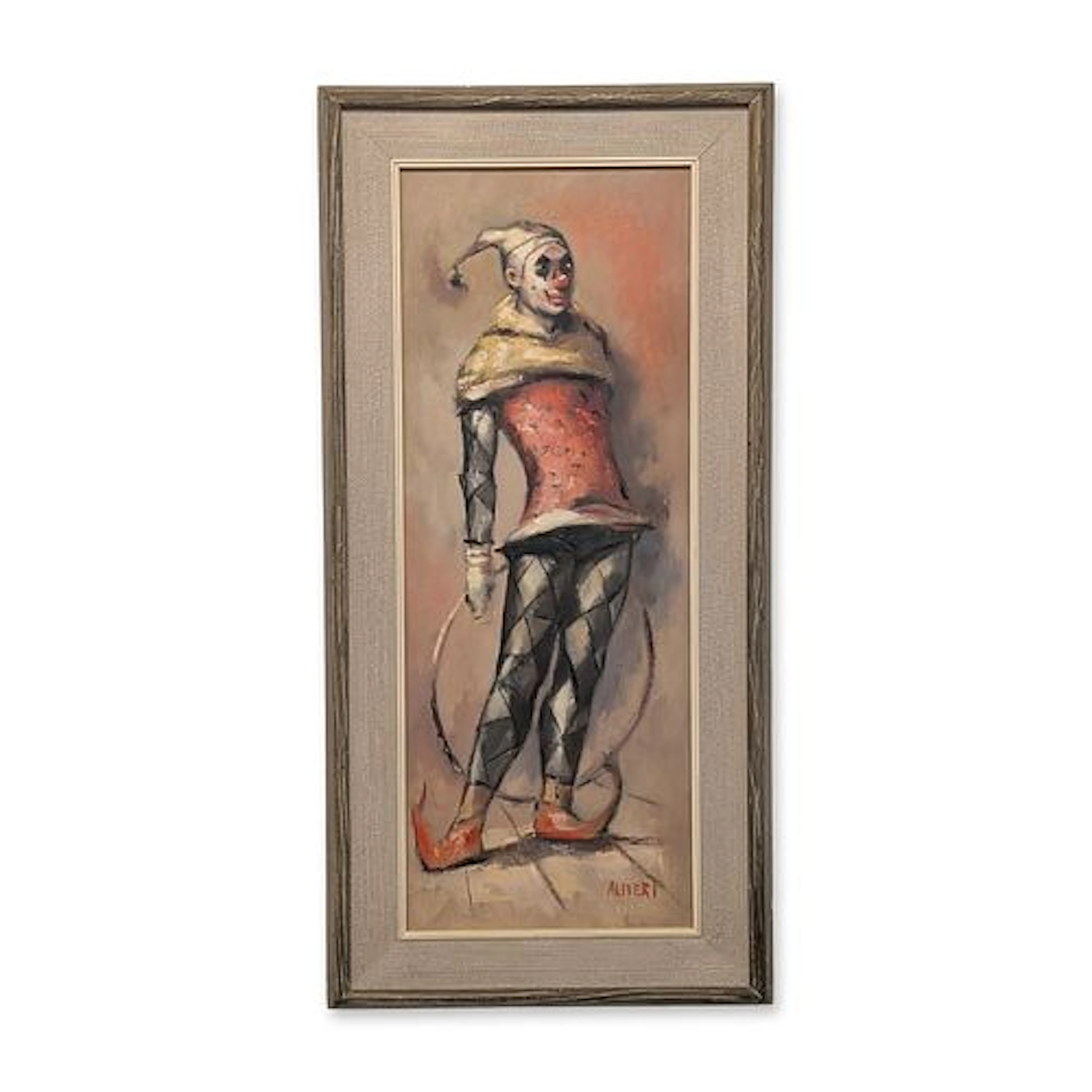 Philippe Alfieri (American/Italian, 1921-2009) Oil on Canvas, Harlequin, Signed