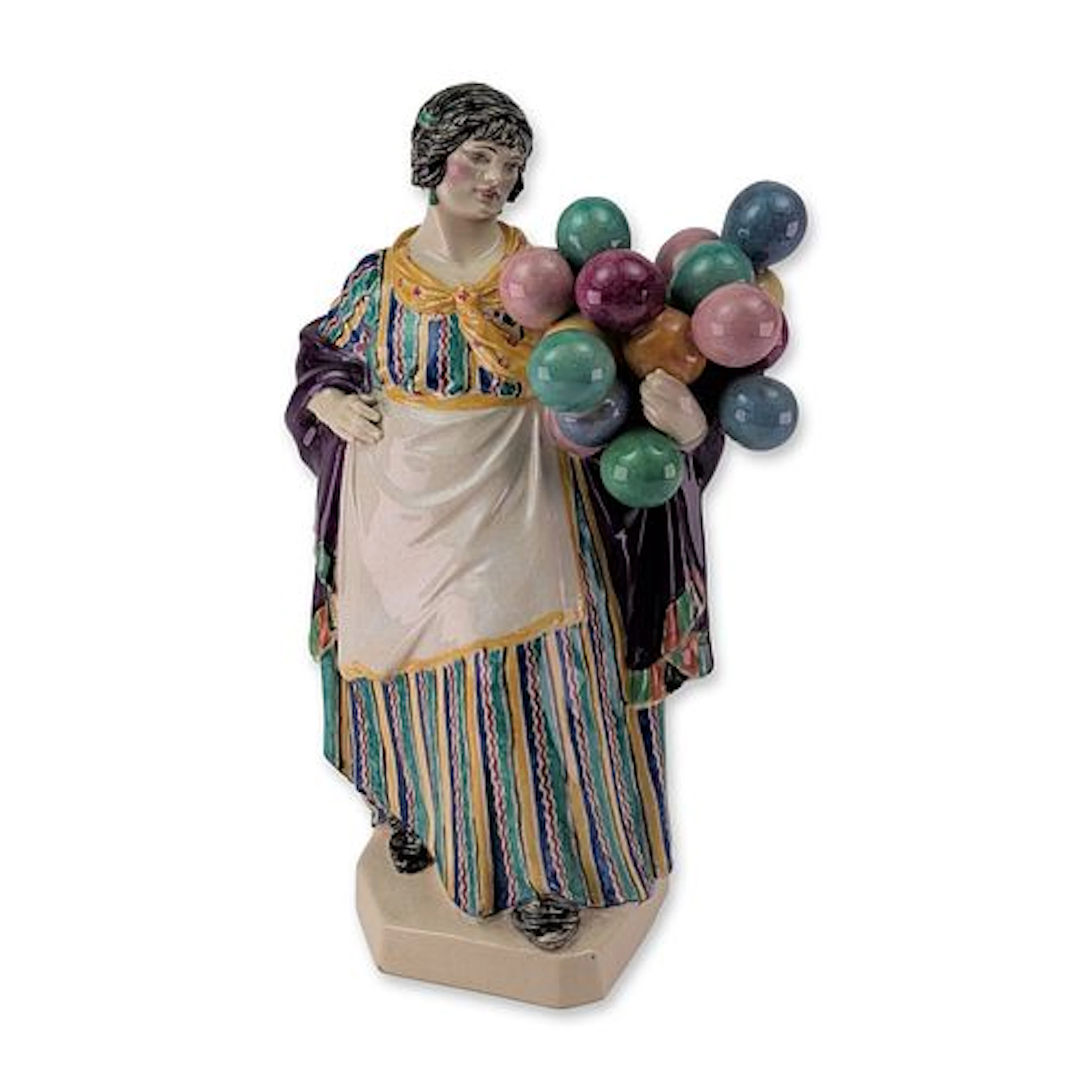 Charles Vyse Chelsea Pottery Figurine, The Balloon Woman