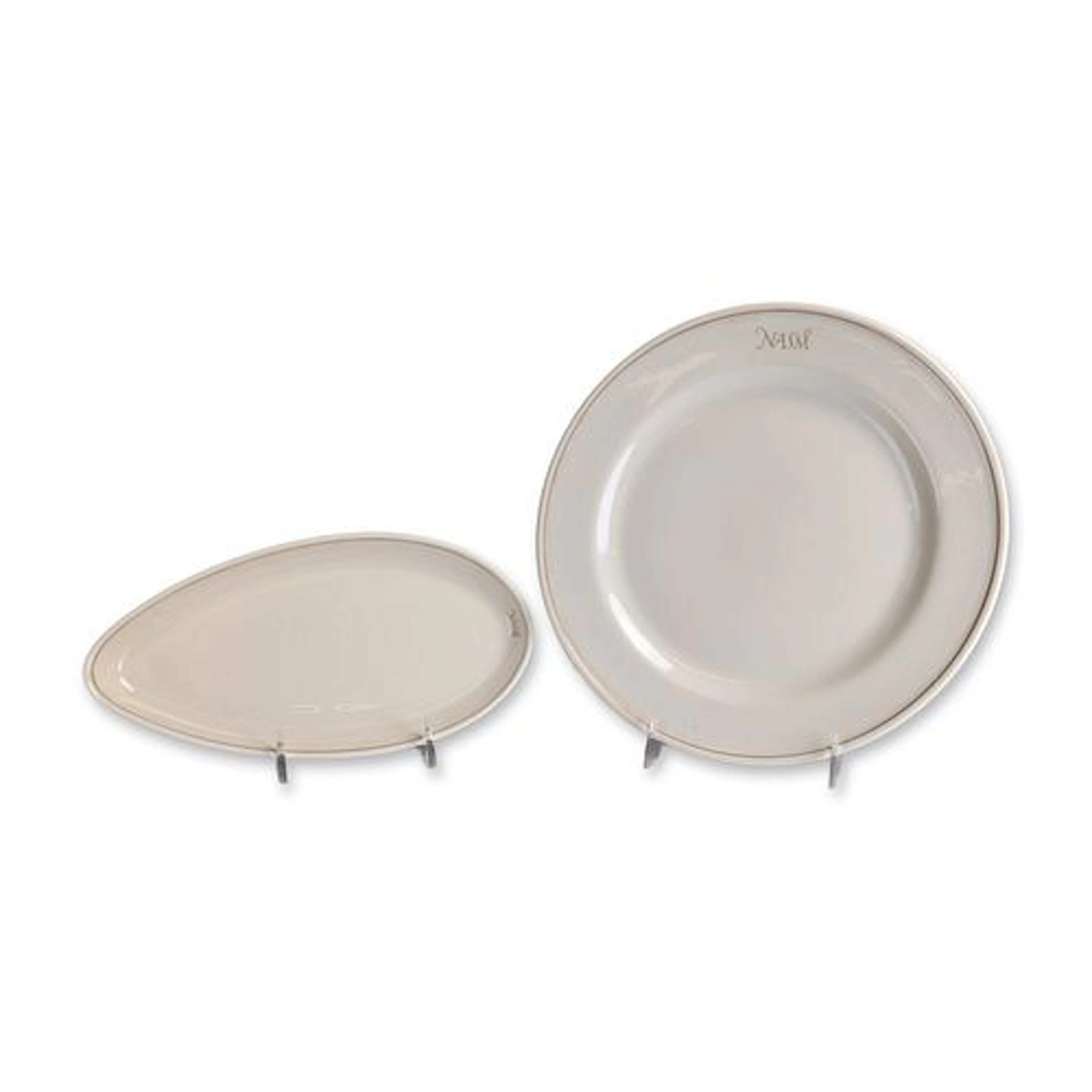 2pc Mosa for Holland America Line Ceramic Tableware