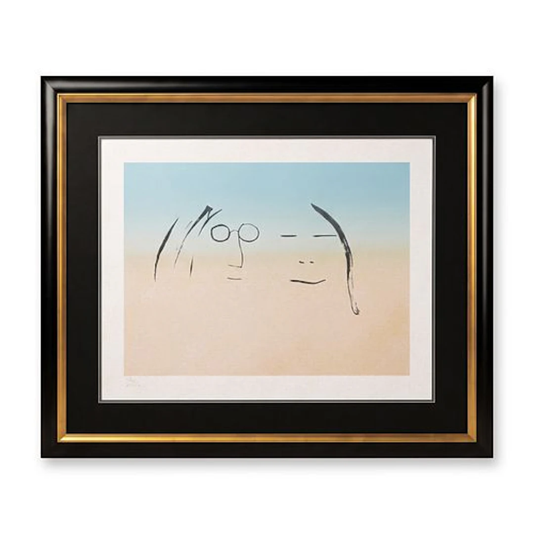 John Lennon (British, 1940-1980) Copper Etching on Paper, Two Faces