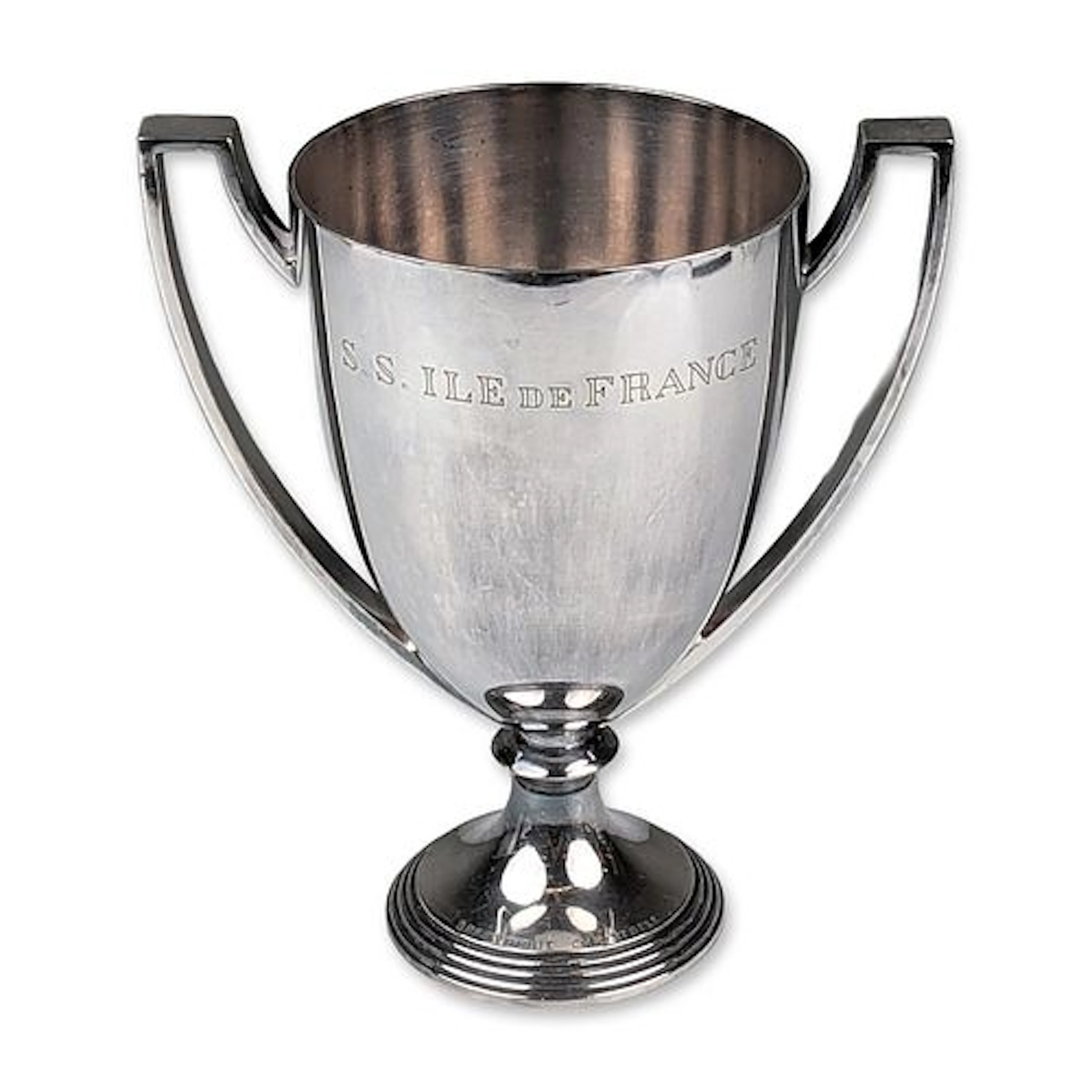 Christofle Silver-Plated SS Ile de France 1930s Trophy Cup