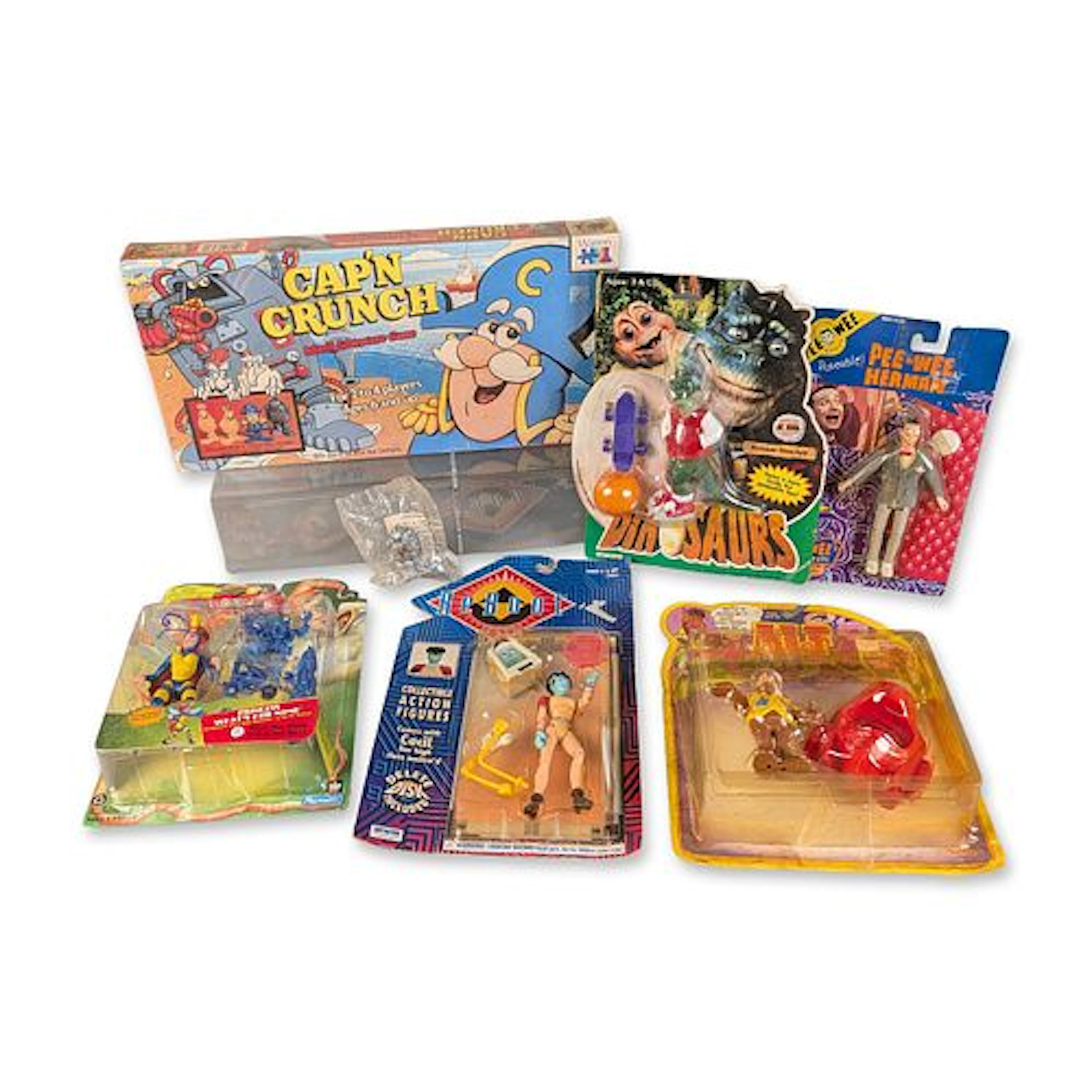Collection of 1980s and 1990s Media Franchise Action Figurines and Games