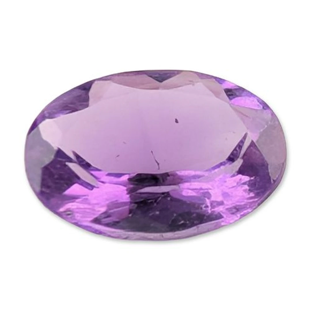 Oval Faceted Amethyst Gemstone