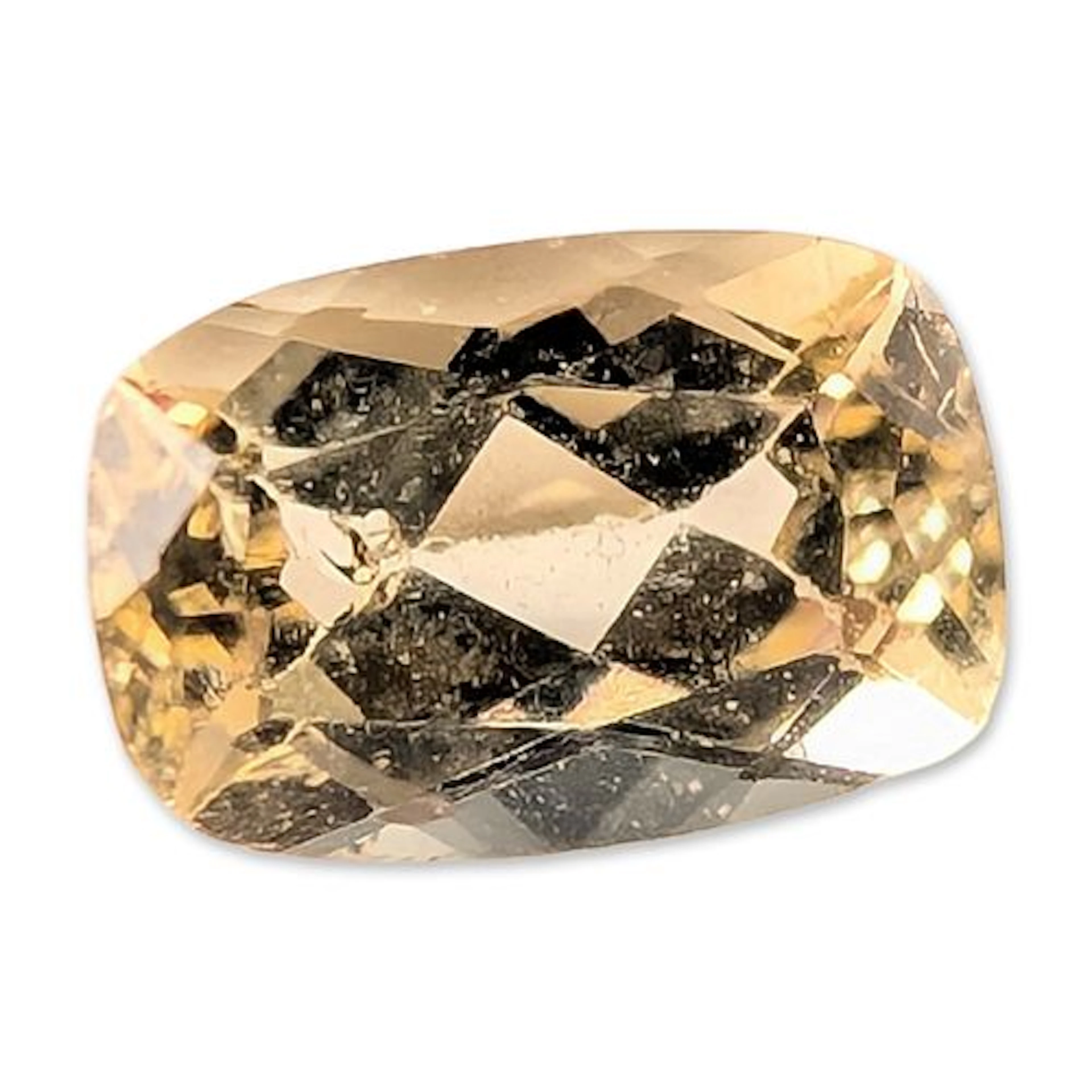 Cushion Cut Pale Yellow Stone