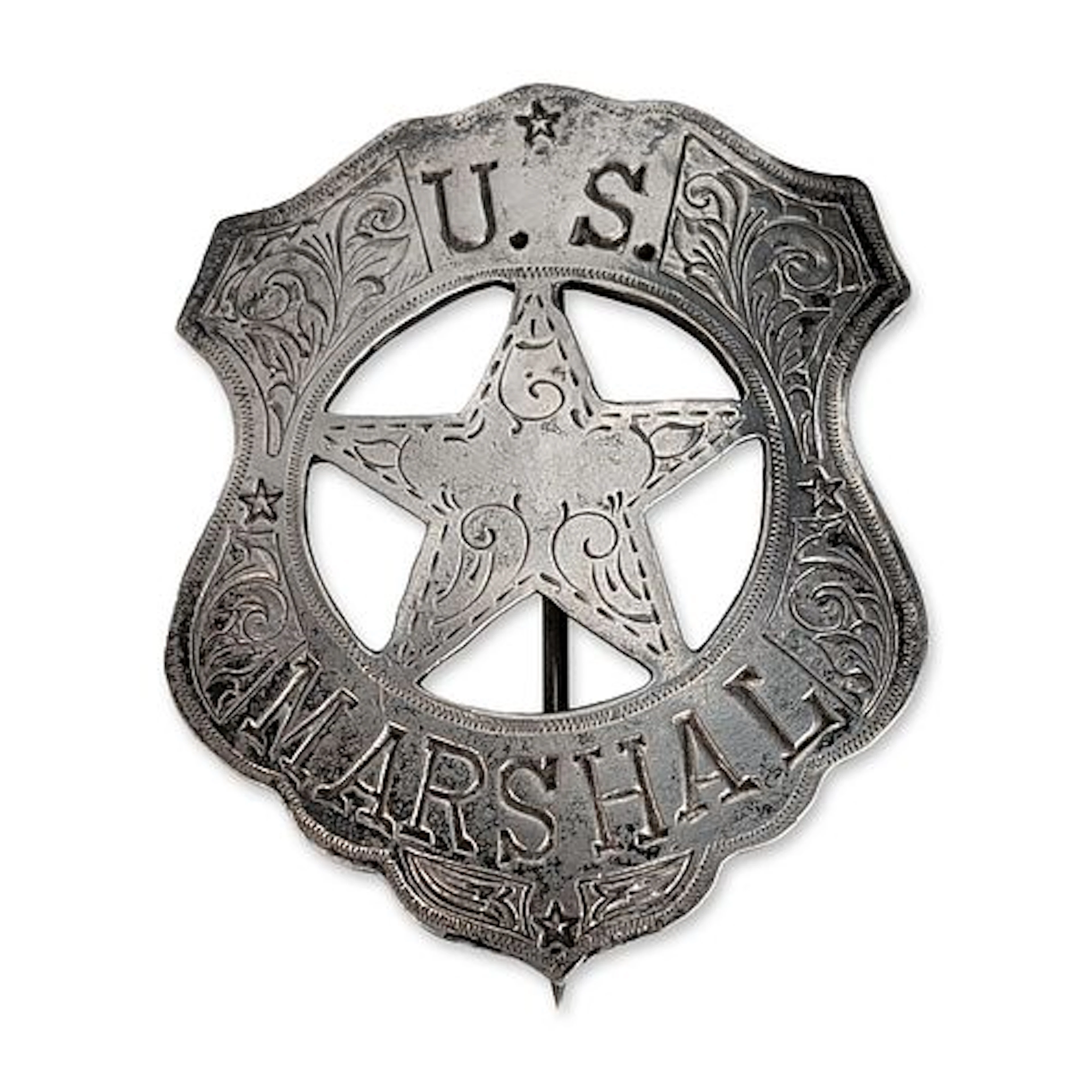 US Marshal Coin Silver Ornate Star Badge