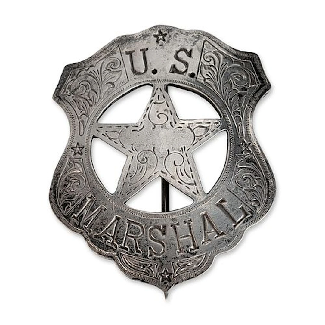 US Marshal Coin Silver Ornate Star Badge