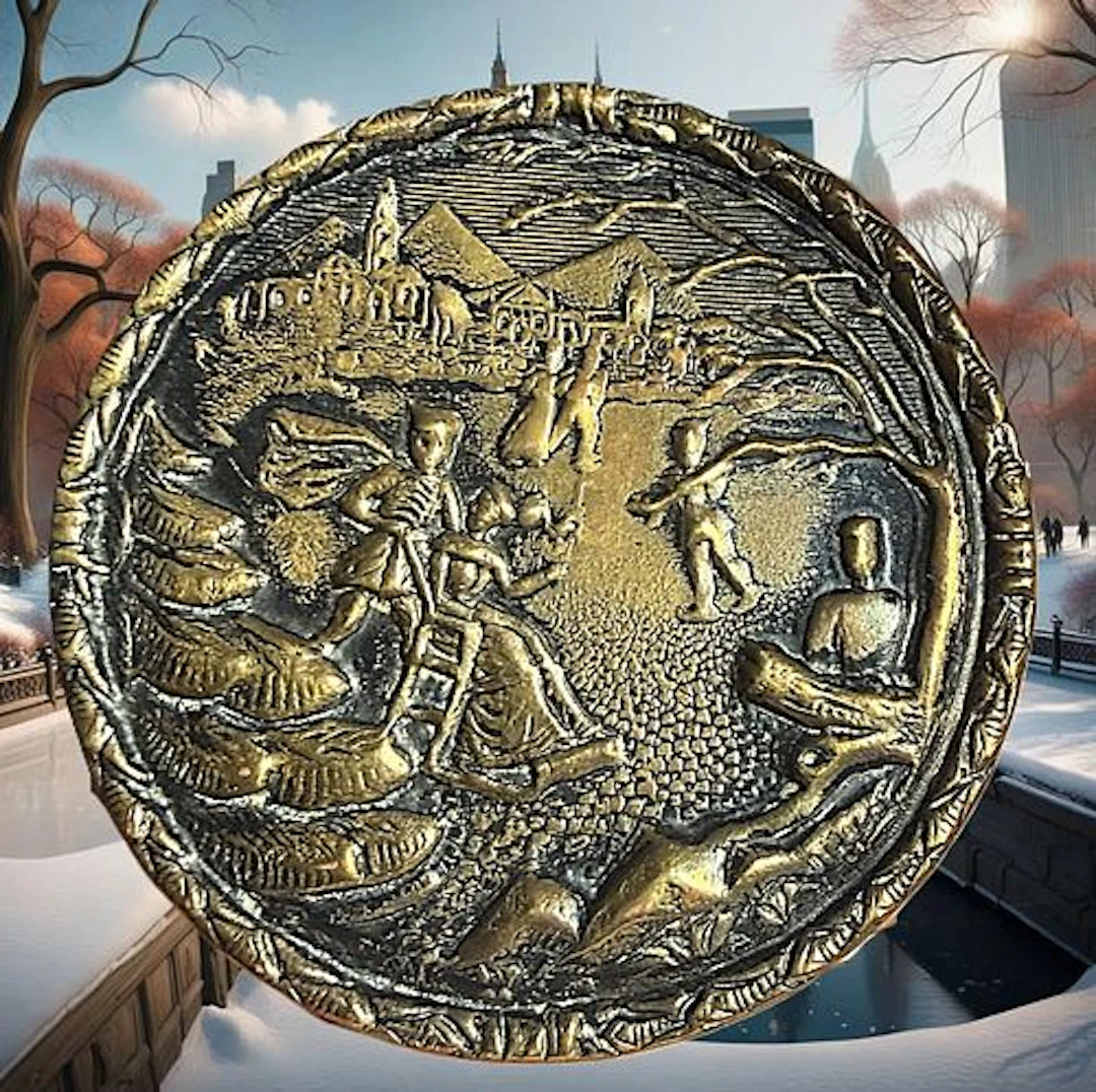 A DIVISION ONE BRASS PICTORIAL BUTTON