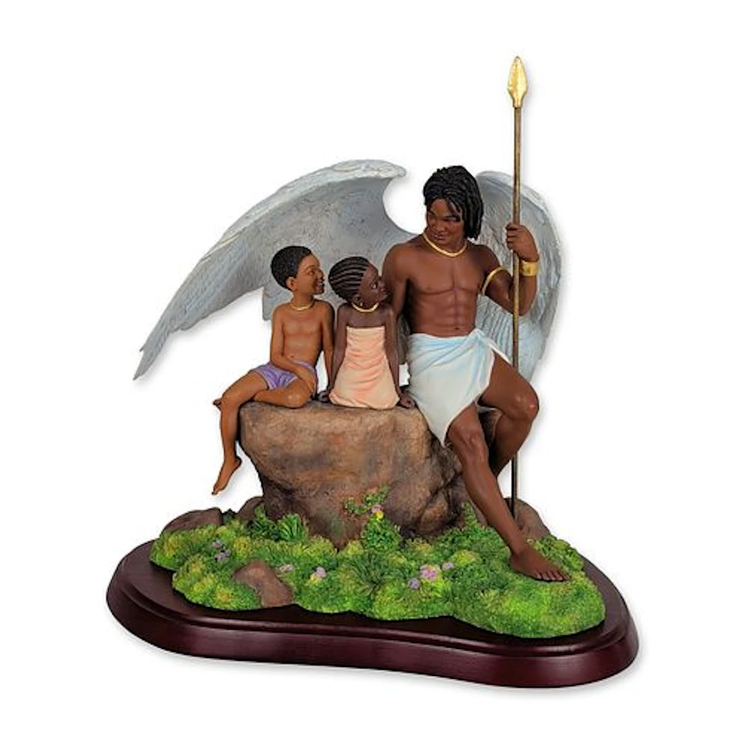 Thomas Blackshear Ebony Visions Under the Shelter of His Wing Sculpture