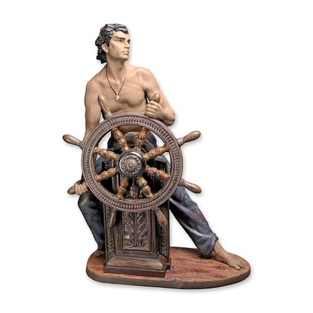 Lladro Stormy Sea Sailor Gres Porcelain Figurine