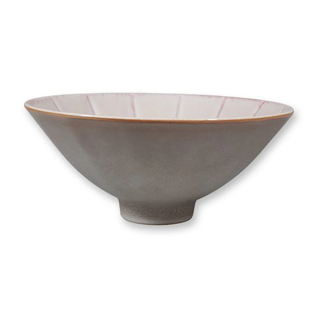 Wedgwood Norman Wilson Fluted Conical Pink Ceramic Bowl