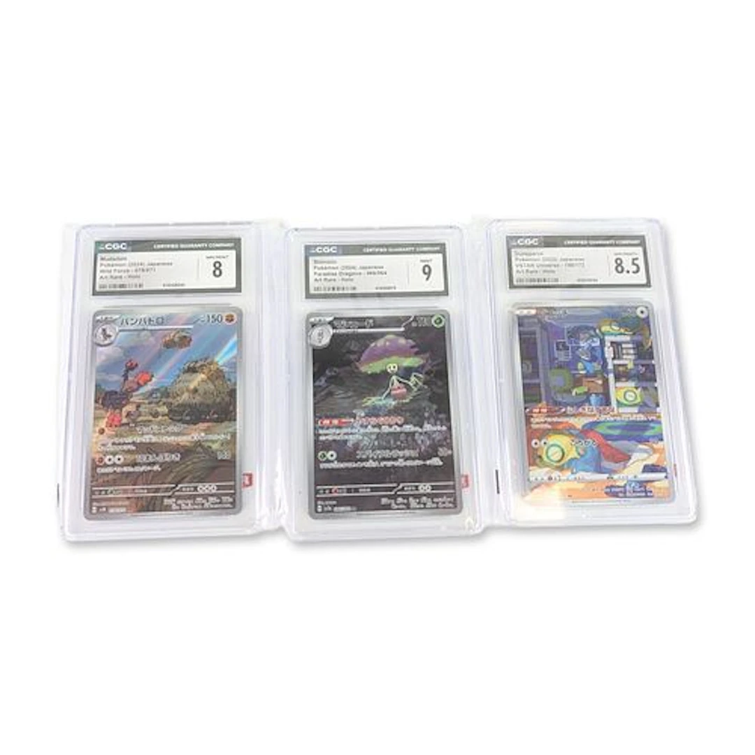 3pc Japanese Pokemon CGC Graded Art Rare Holofoil Cards