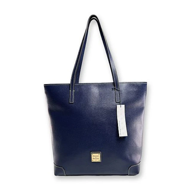 Dooney & Bourke Navy Leather Tote Bag