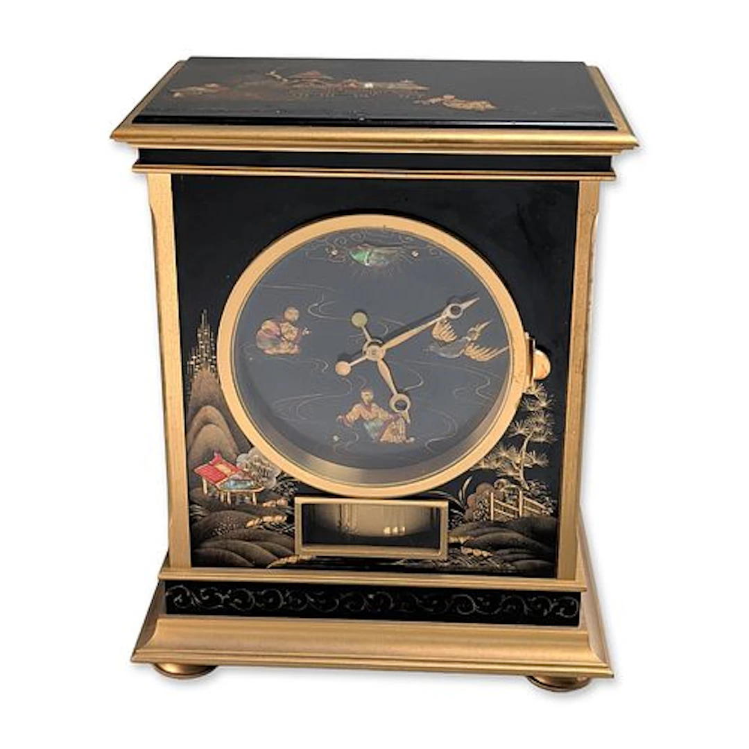 Jaeger-Lecoultre Atmos Perpetual Motion Gilt Brass and Chinoiserie
