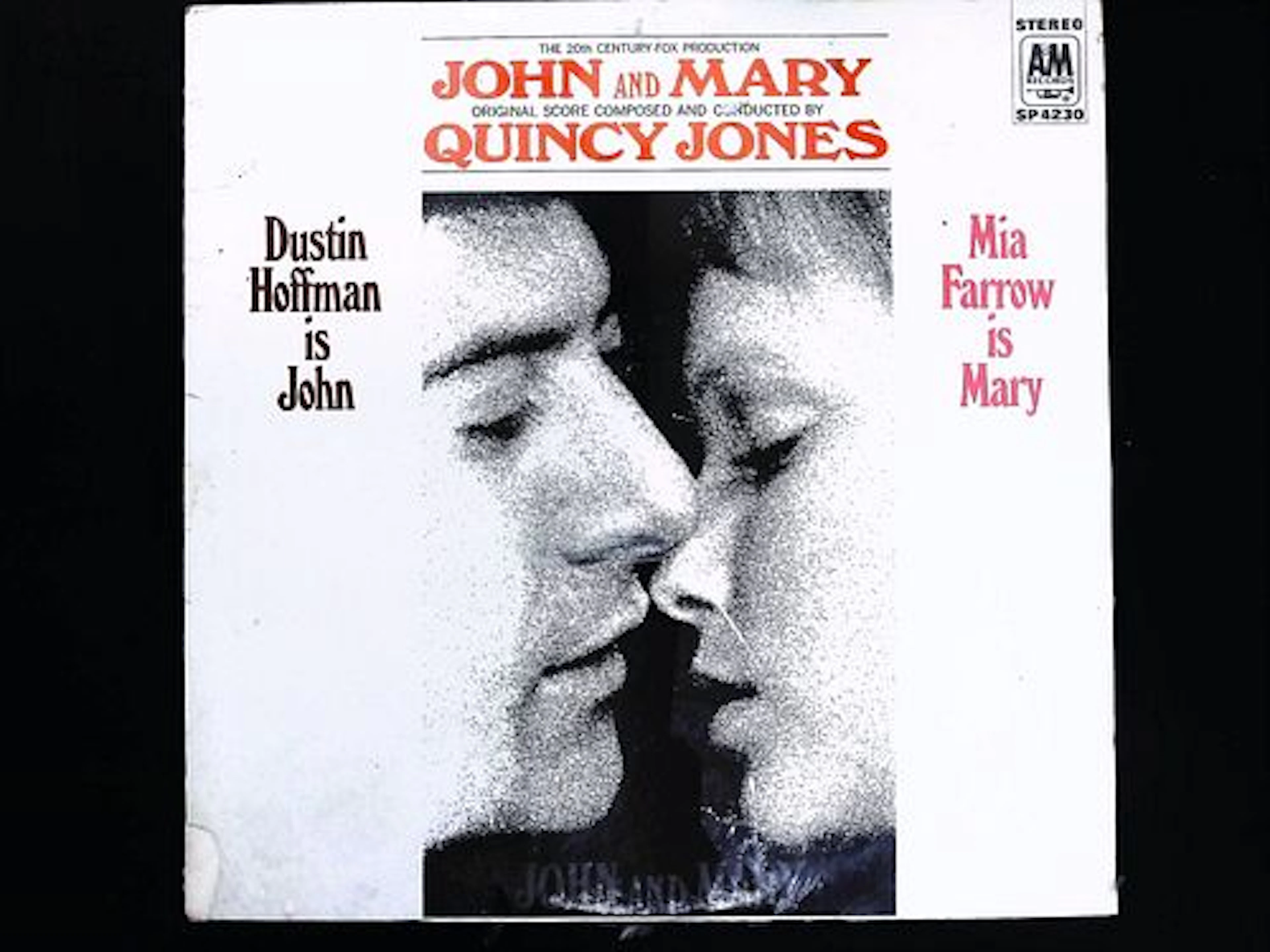 Quincy Jones John and Mary Original Score LP Record A&M SP 4230