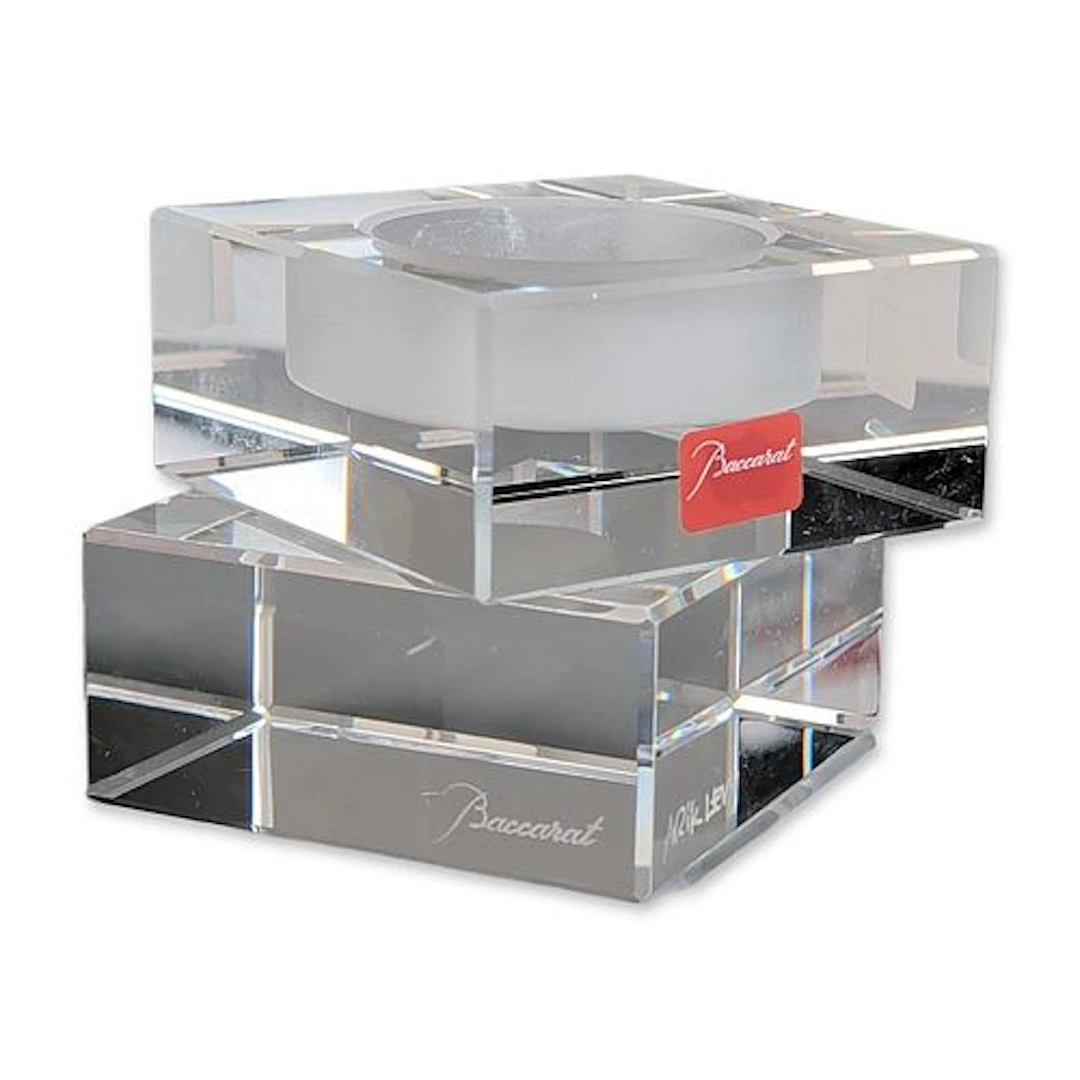 Baccarat Arik Levy Intangible Crystal Cube Candle Holder