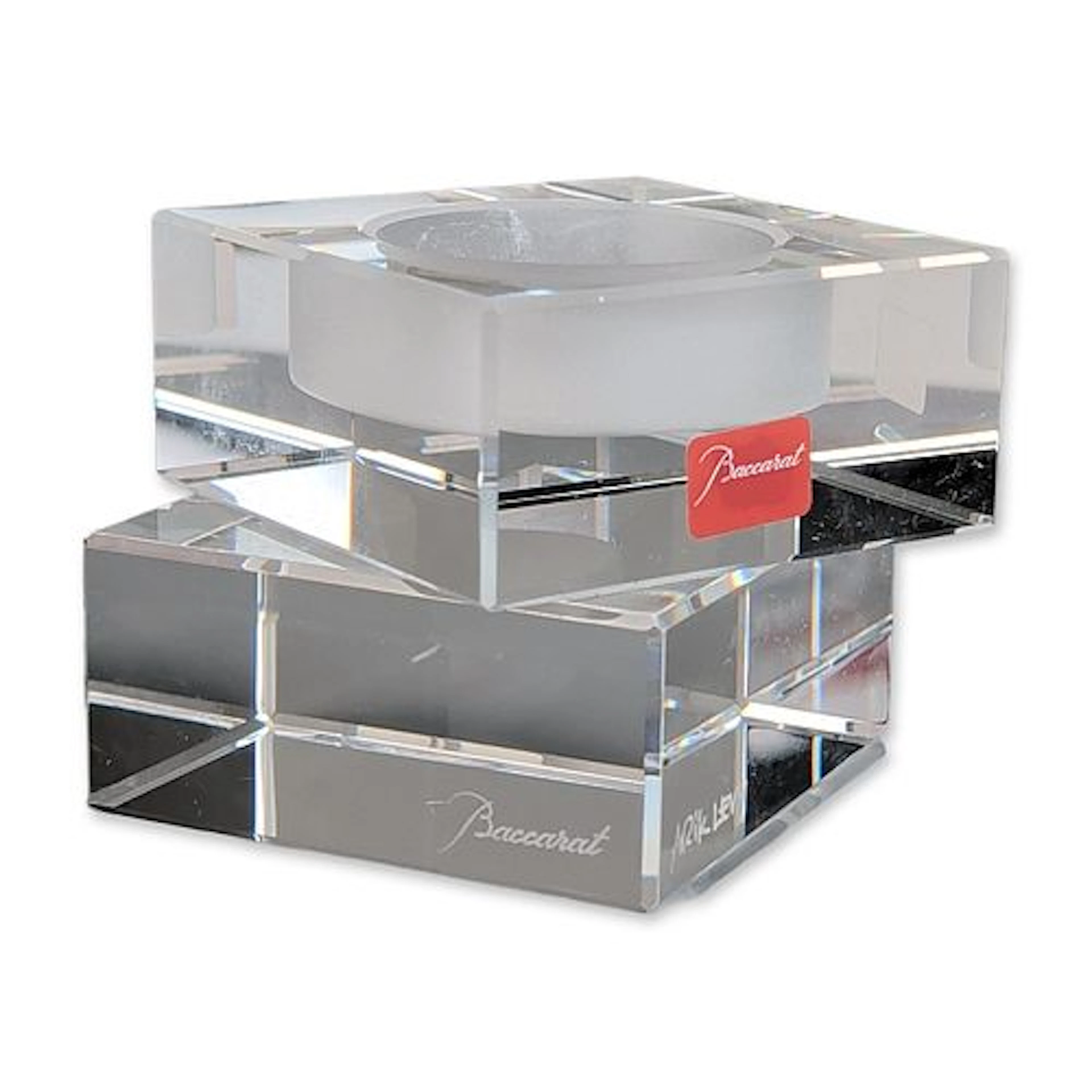 Baccarat Arik Levy Intangible Crystal Cube Candle Holder