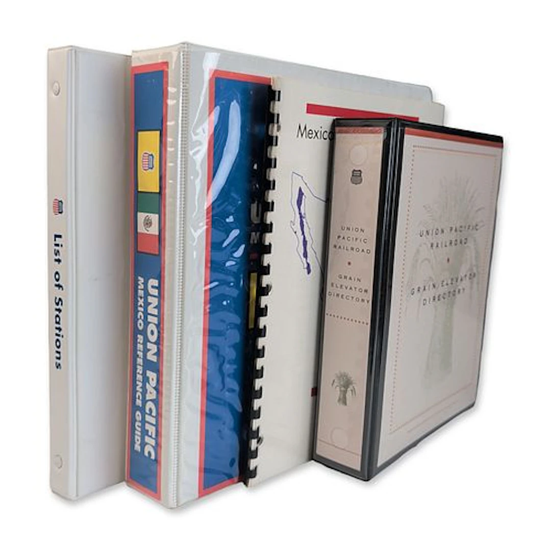 4pc Union Pacific Railroad Operations and Grain Elevator Reference Binders