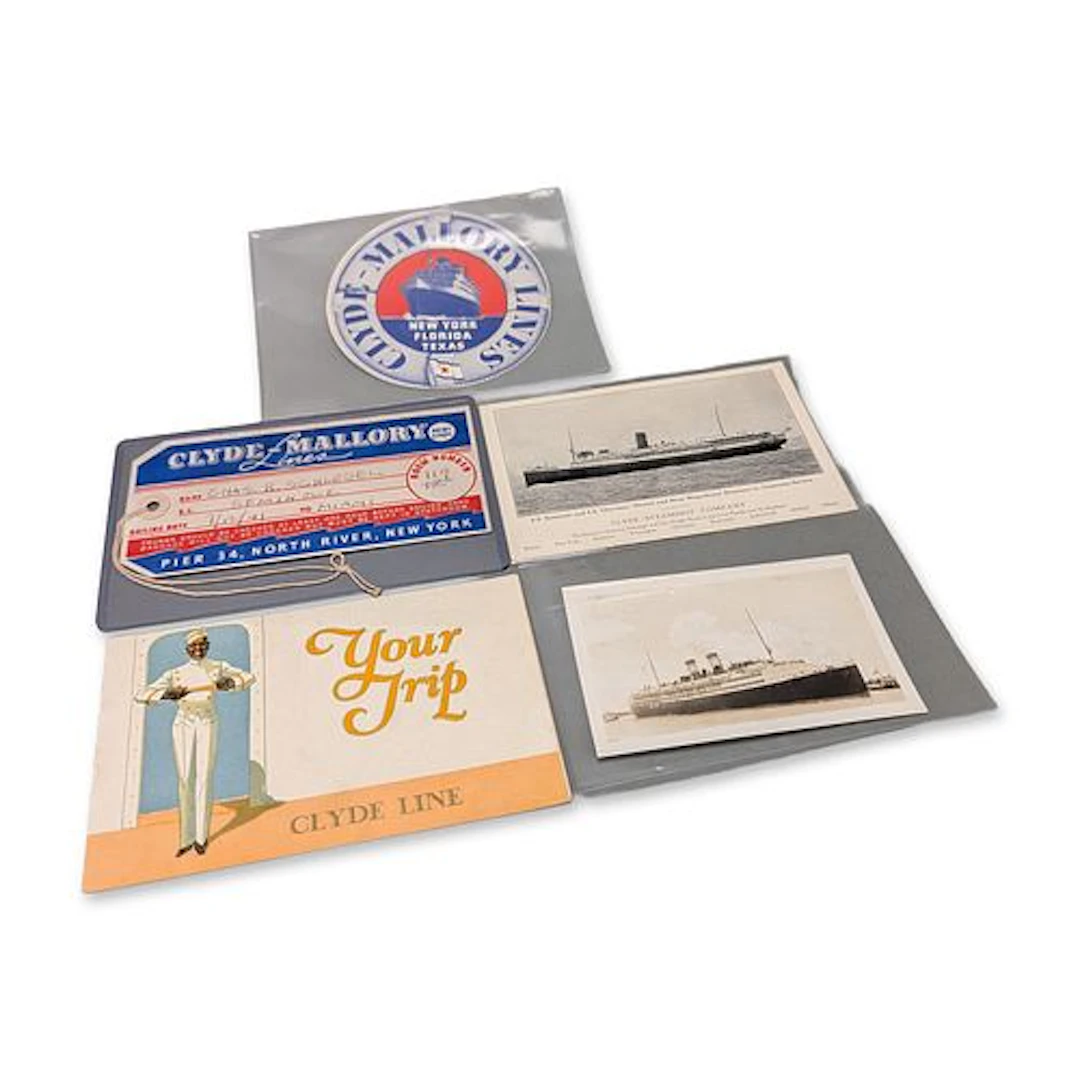 5pc Collection of Clyde-Mallory Lines and the Clyde Steamship Company