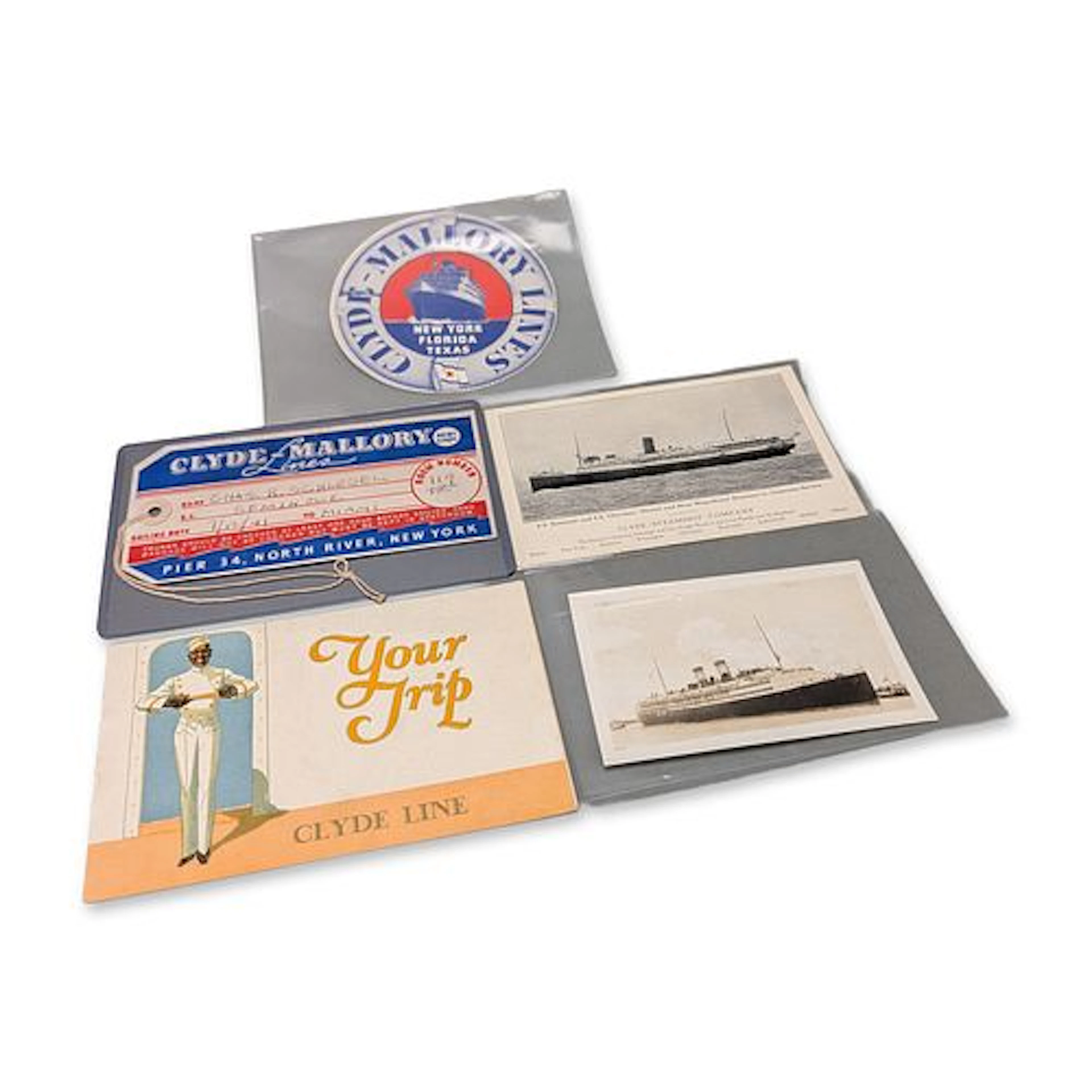 5pc Collection of Clyde-Mallory Lines and the Clyde Steamship Company