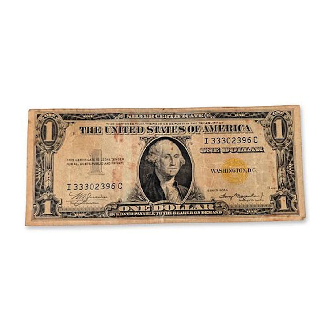 1935 A US One Dollar Silver Certificate Yellow Seal