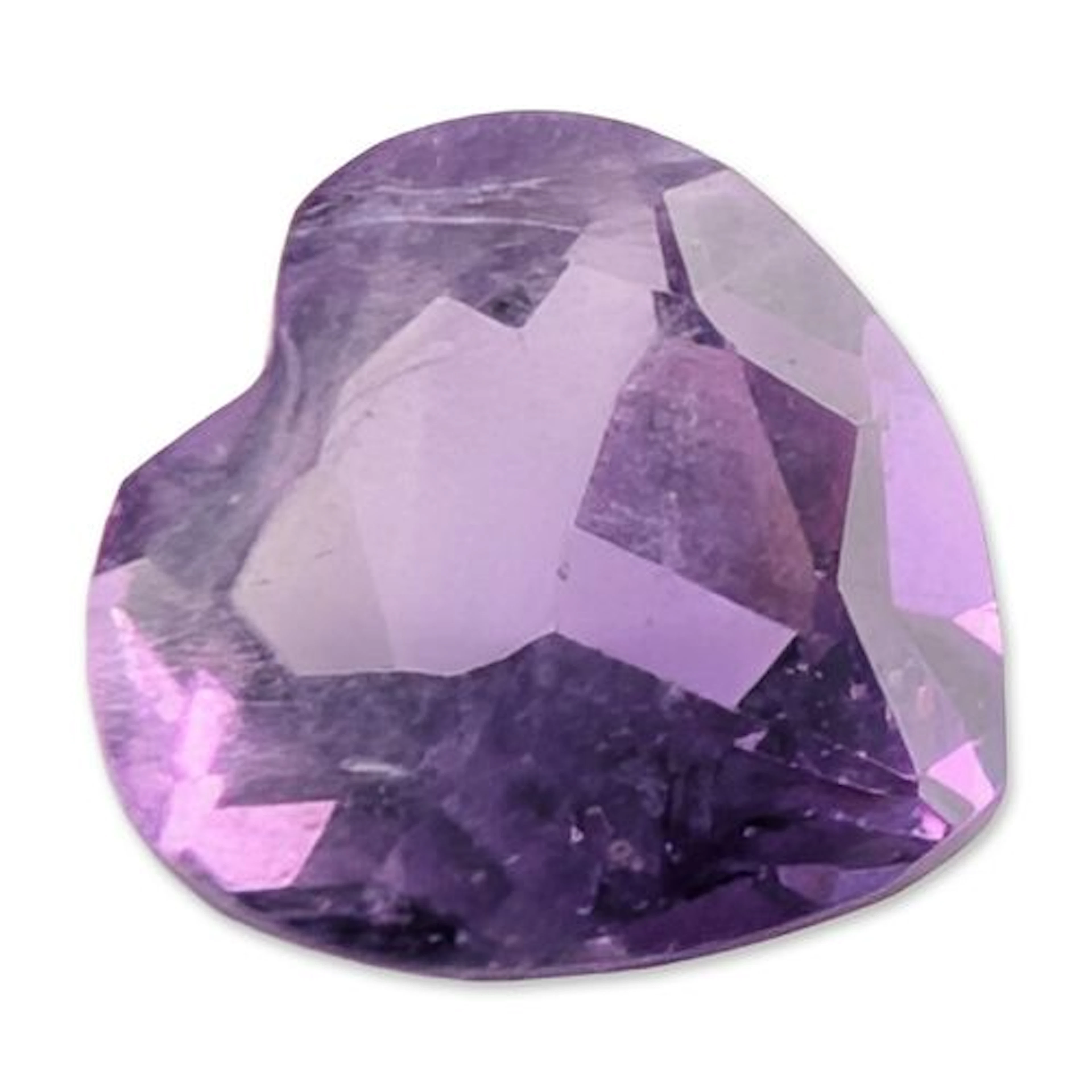 Loose Heart-Shaped Amethyst Gemstone