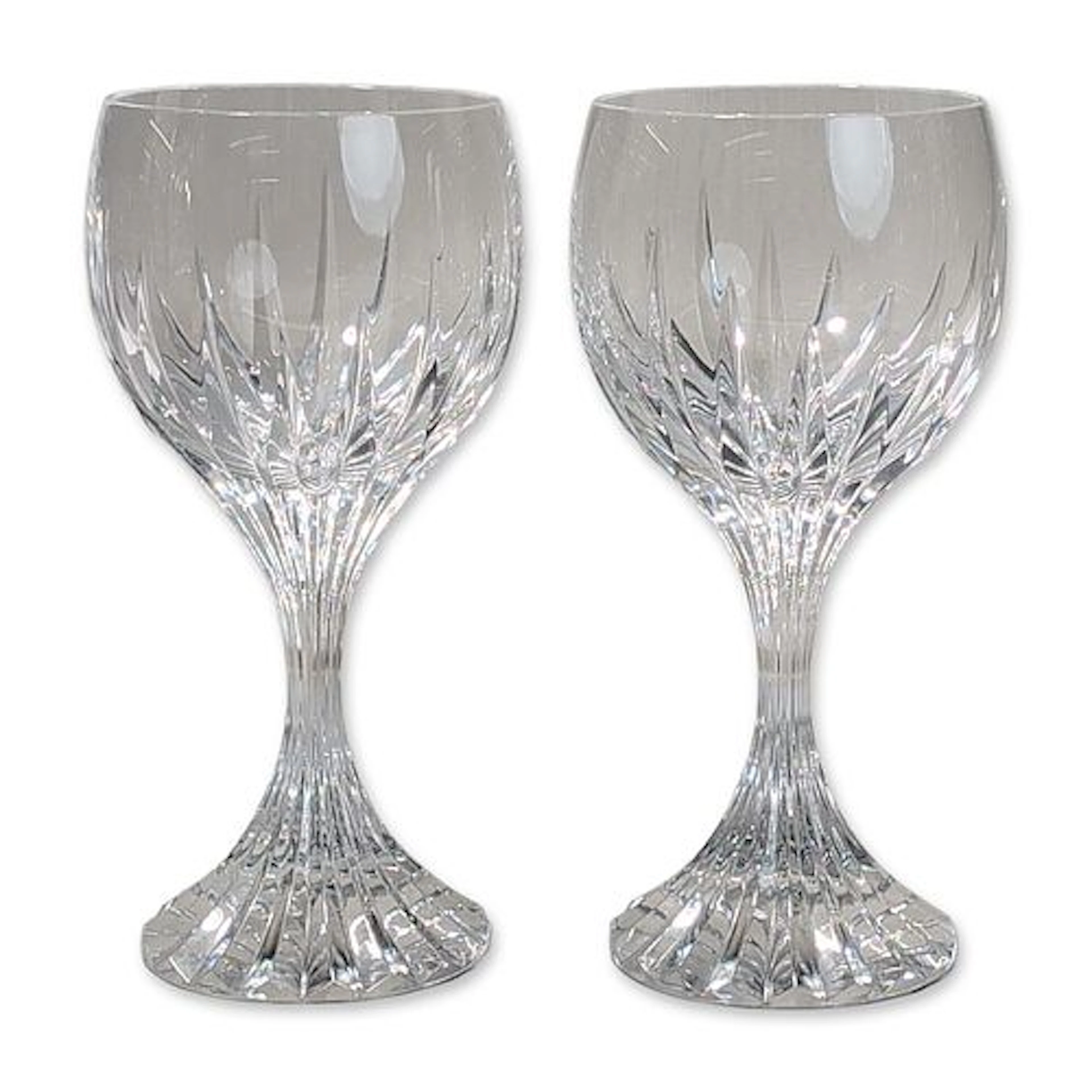 Pair of Baccarat Massena Crystal Wine Glasses