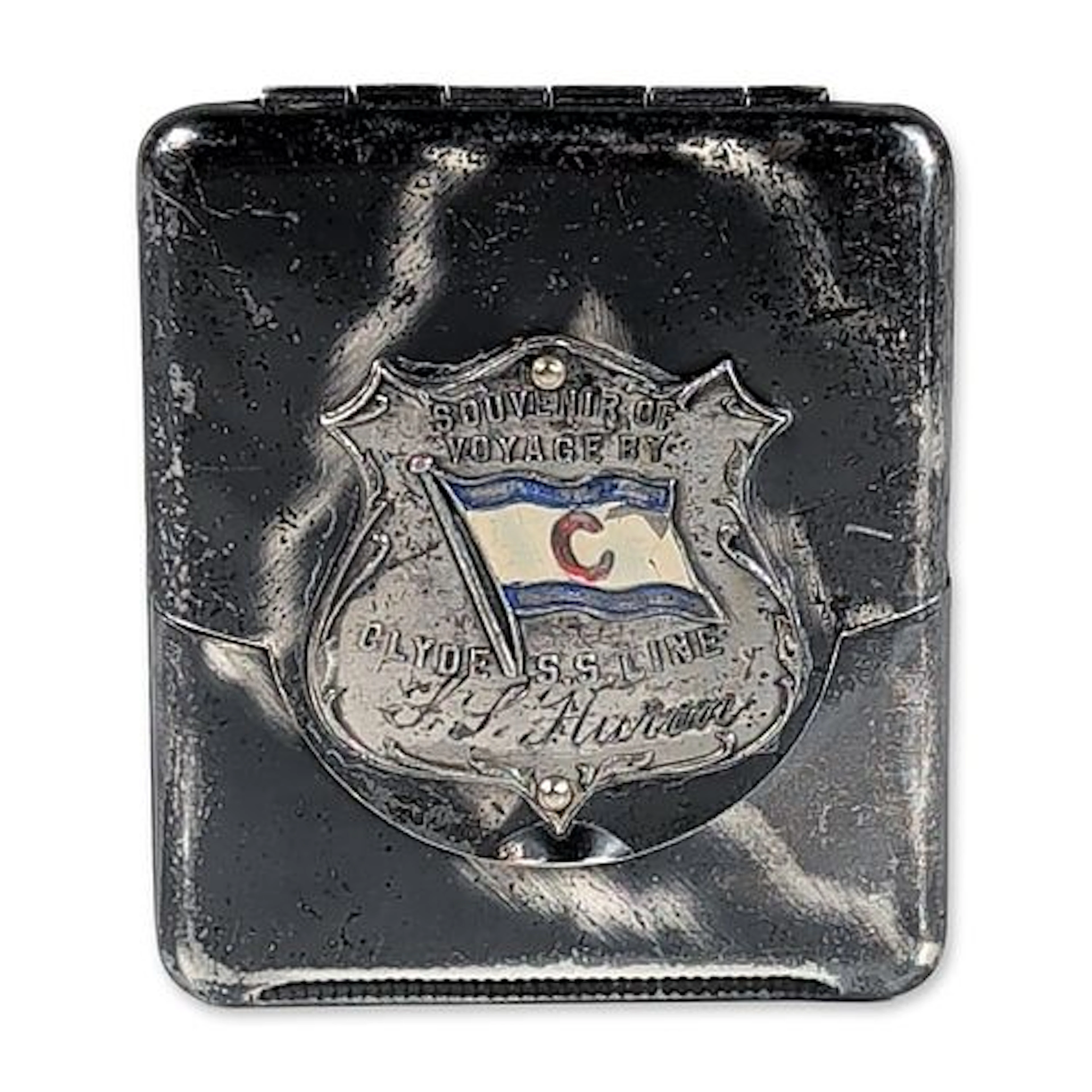 Clyde Steamship Line SS Huron Souvenir Match Safe