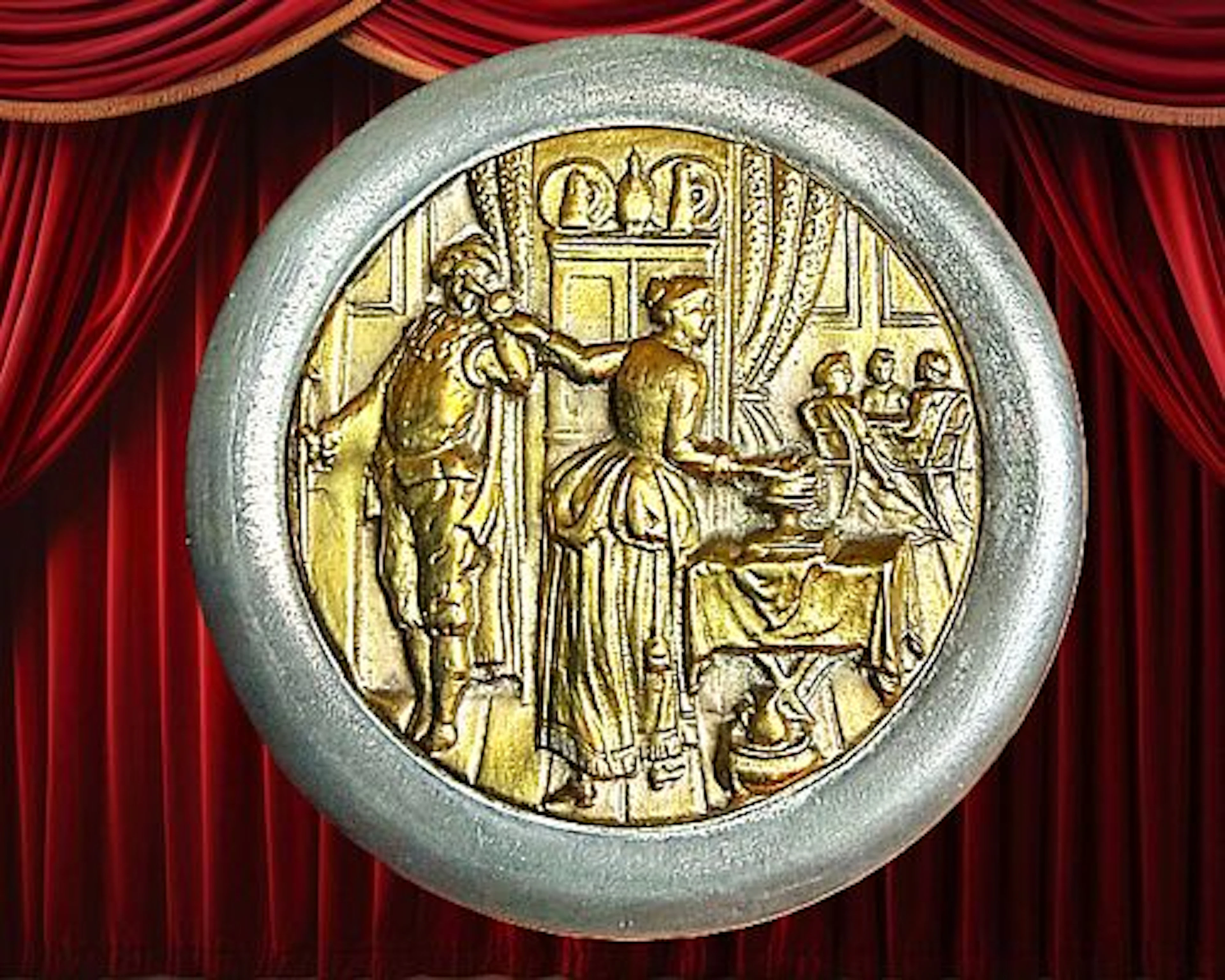 A DIVISION ONE BRASS PICTORIAL BUTTON